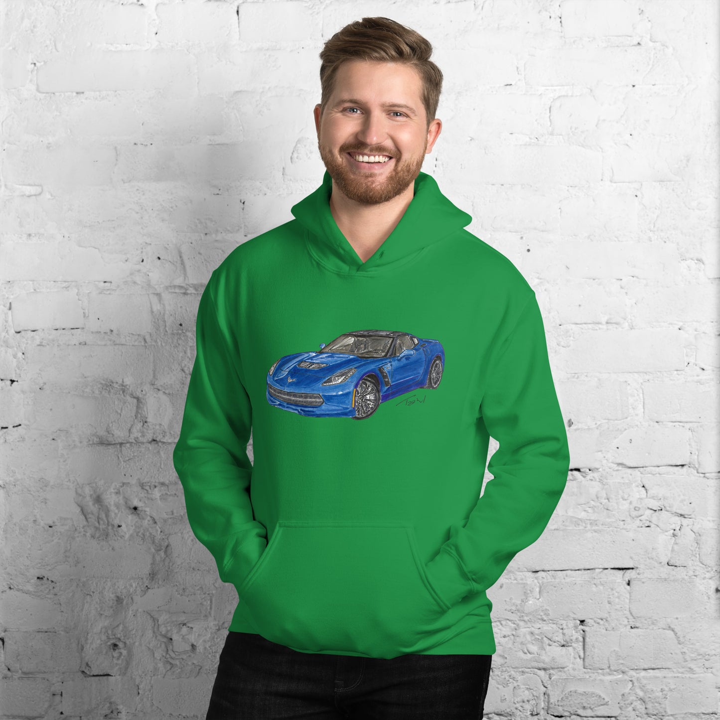 2015 C Stingray Blue Unisex Hoodie