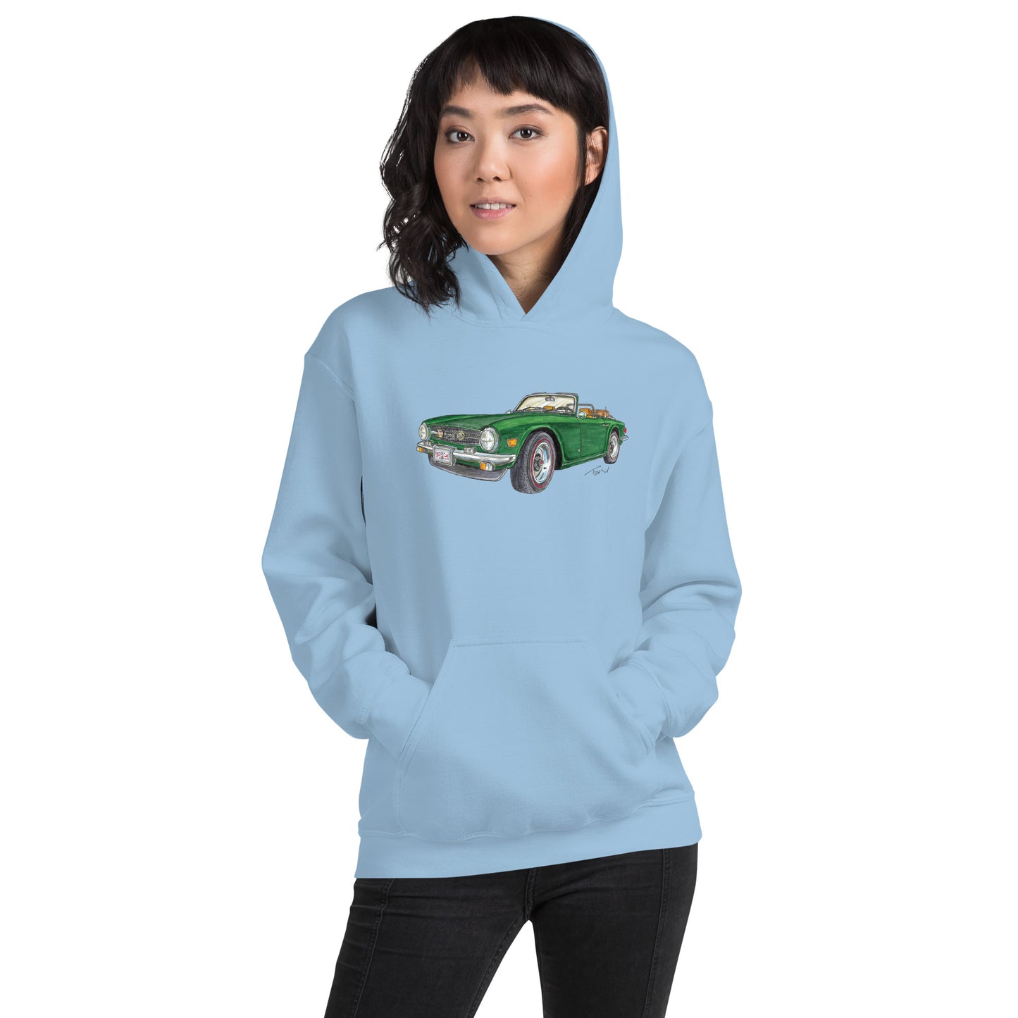 British 1975 T TR6 Green Unisex Hoodie