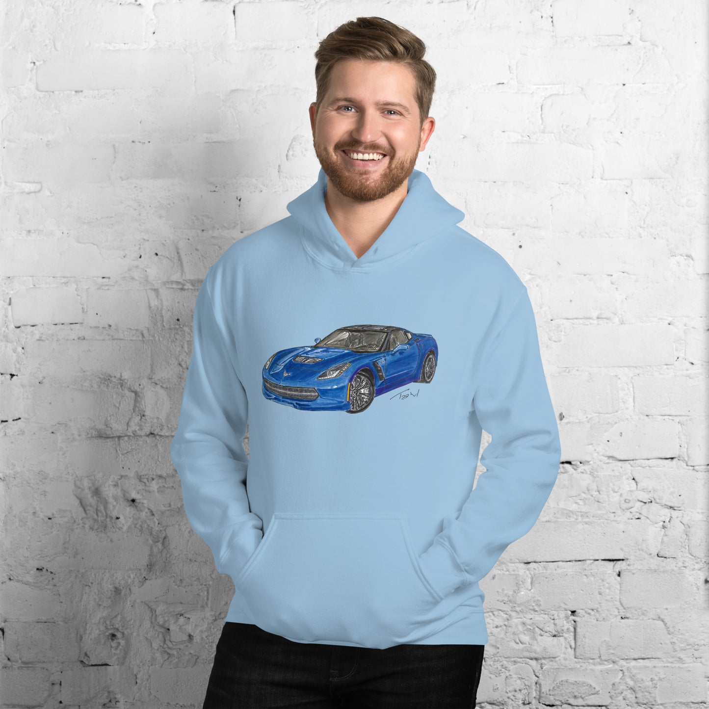 2015 C Stingray Blue Unisex Hoodie