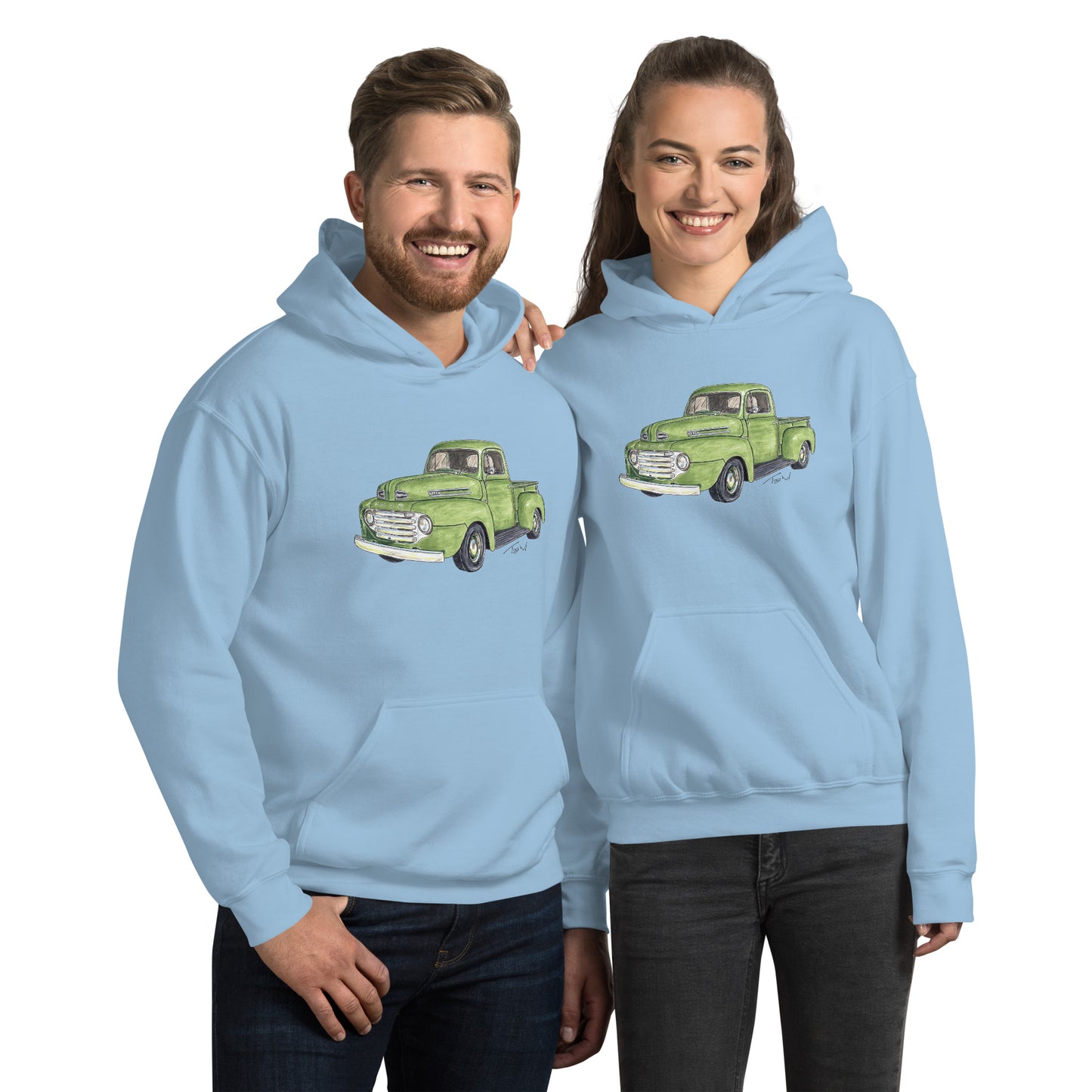 Vintage 1949 F Truck Green Unisex Hoodie