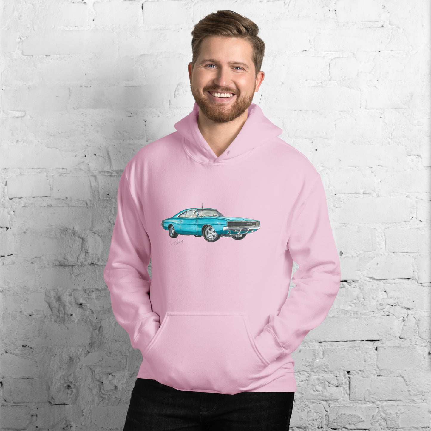 1968 Charger Blue Unisex Hoodie