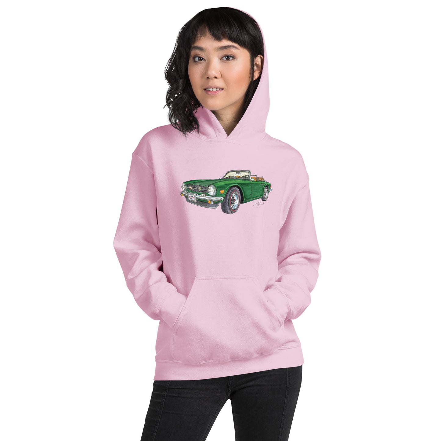 British 1975 T TR6 Green Unisex Hoodie