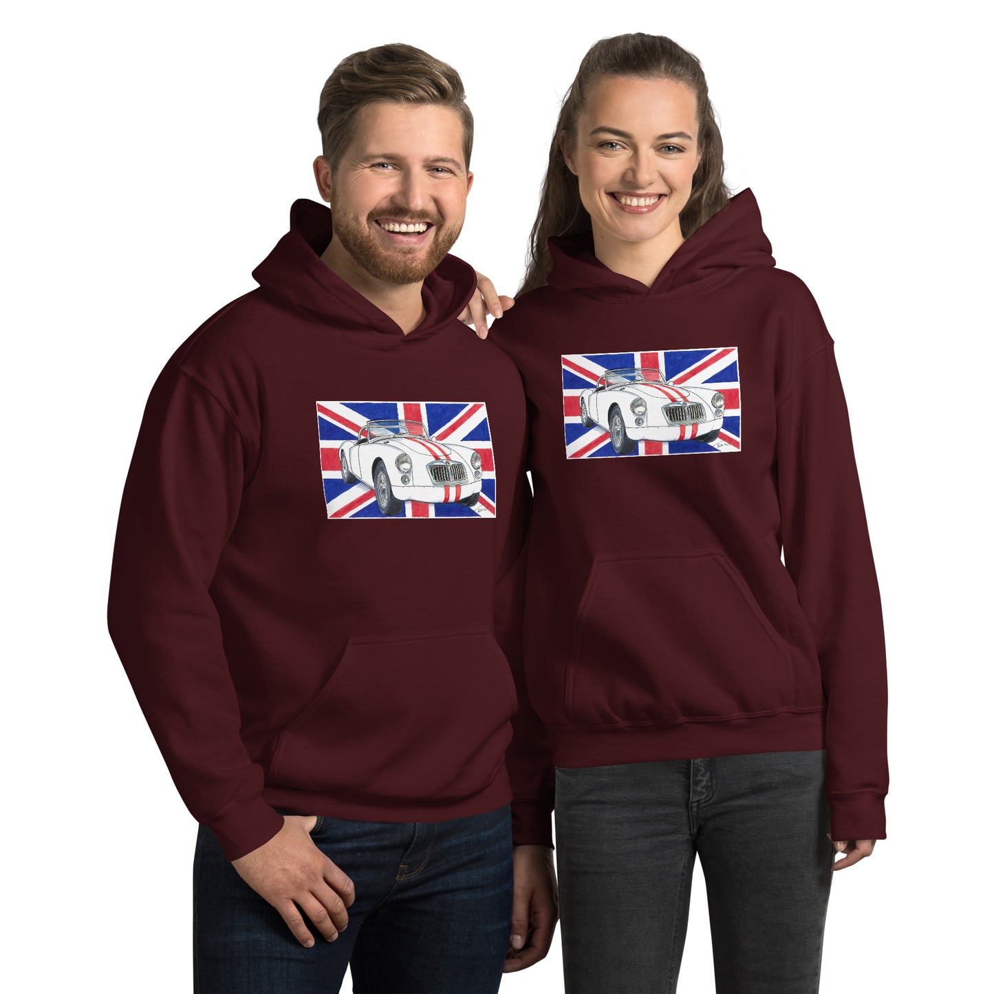 British 1962 MGA Union Jack Unisex Hoodie