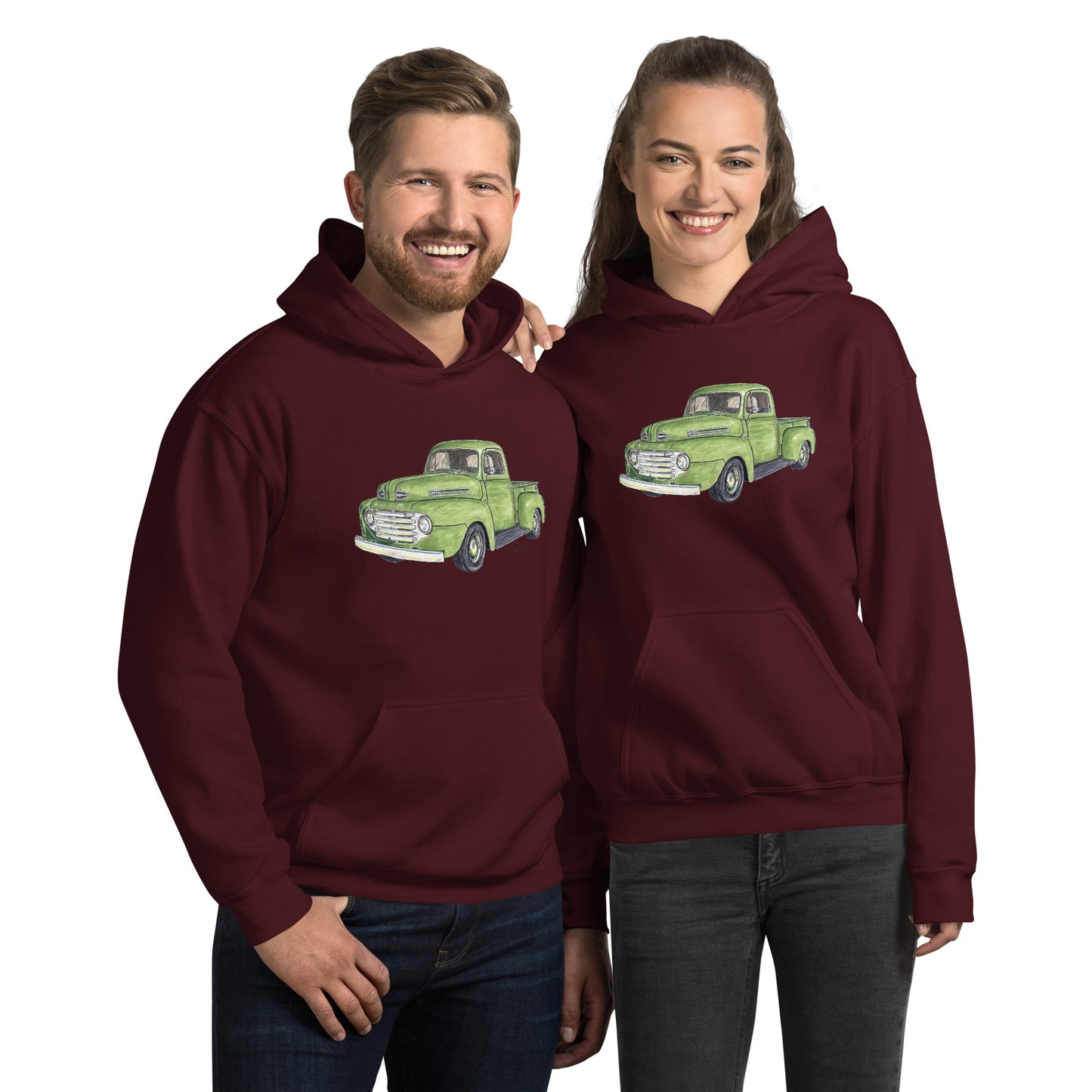 Vintage 1949 F Truck Green Unisex Hoodie