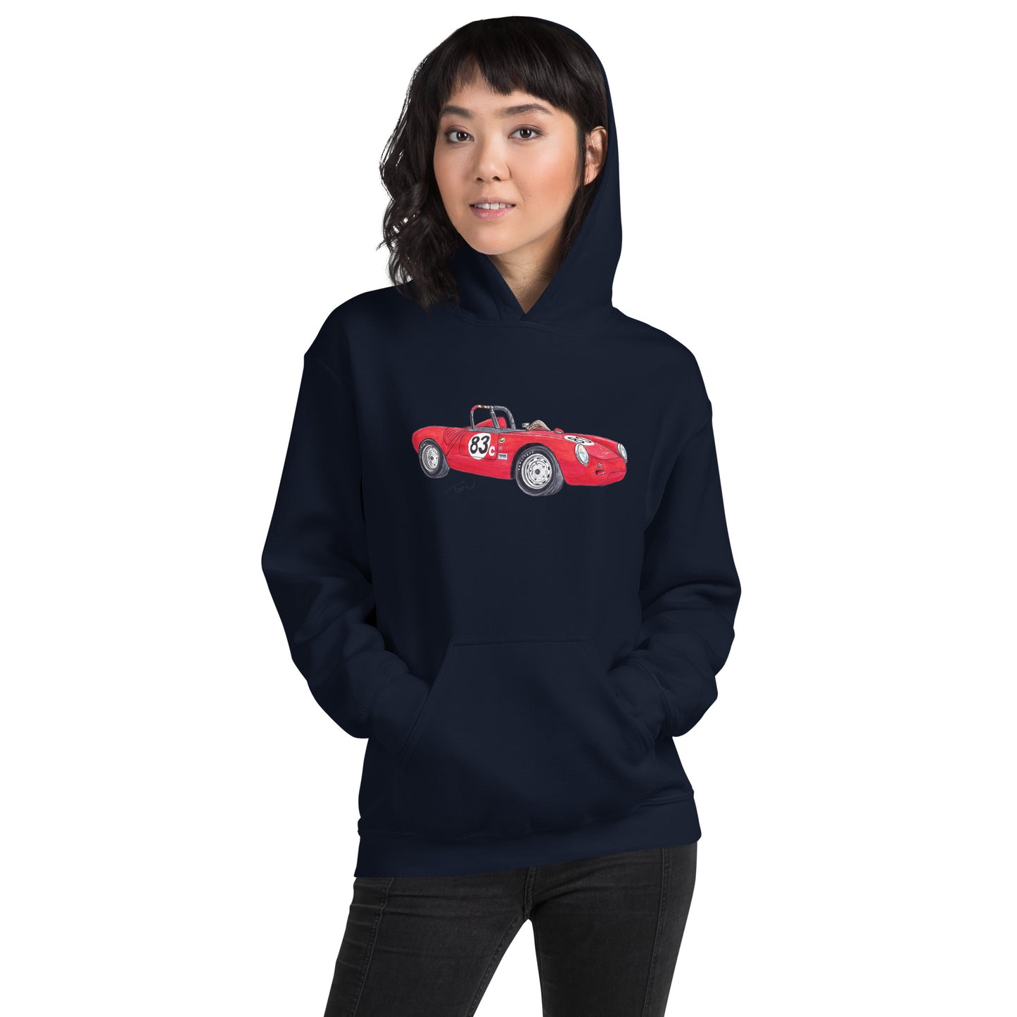 1955 P 550A Spyder Red Unisex Hoodie