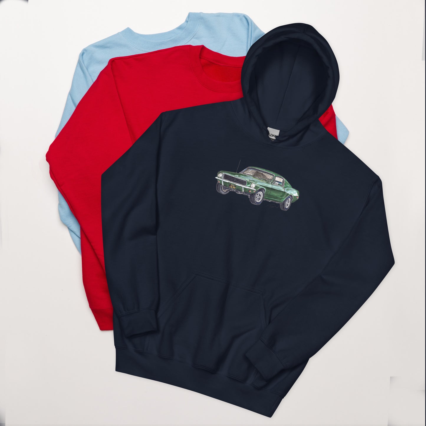 1968 B Mustang GT Green Unisex Hoodie