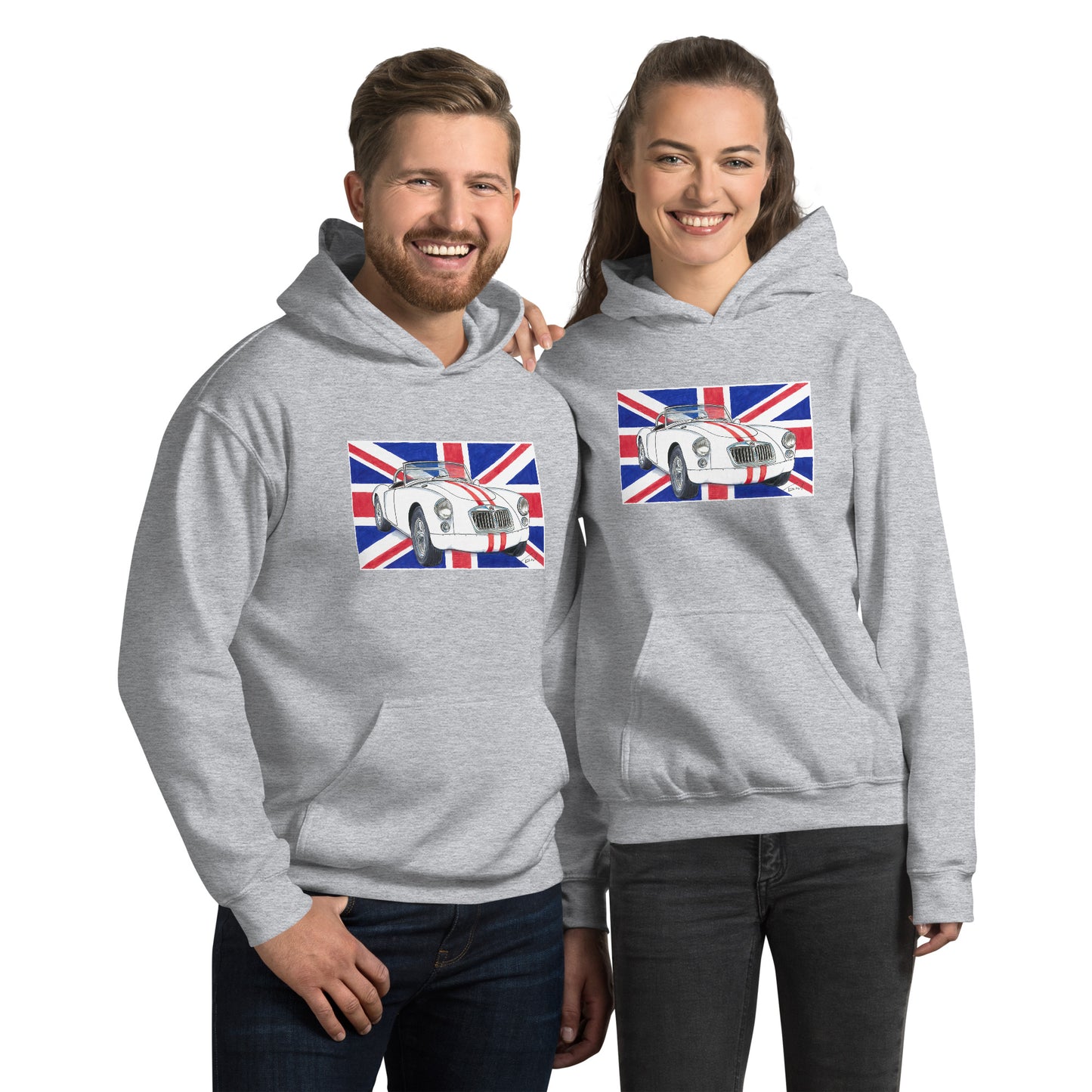 British 1962 MGA Union Jack Unisex Hoodie