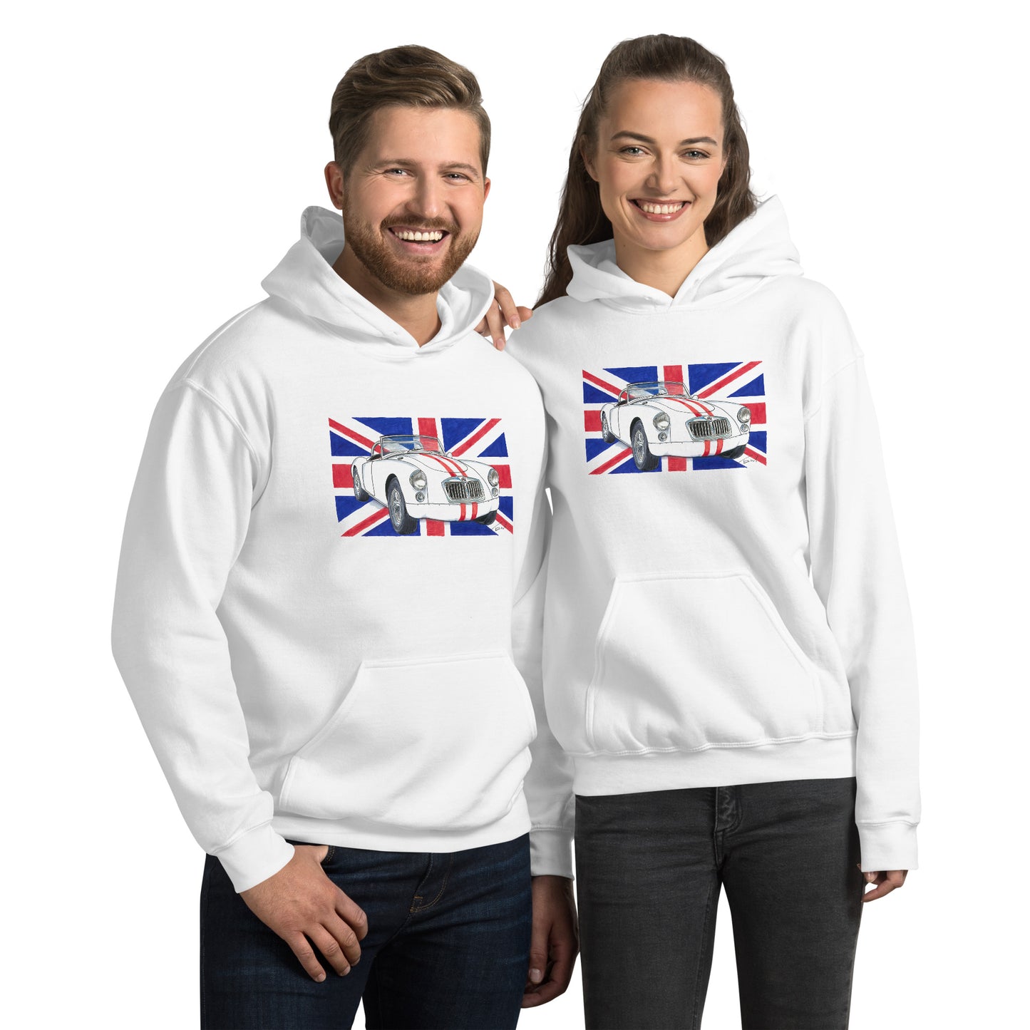 British 1962 MGA Union Jack Unisex Hoodie