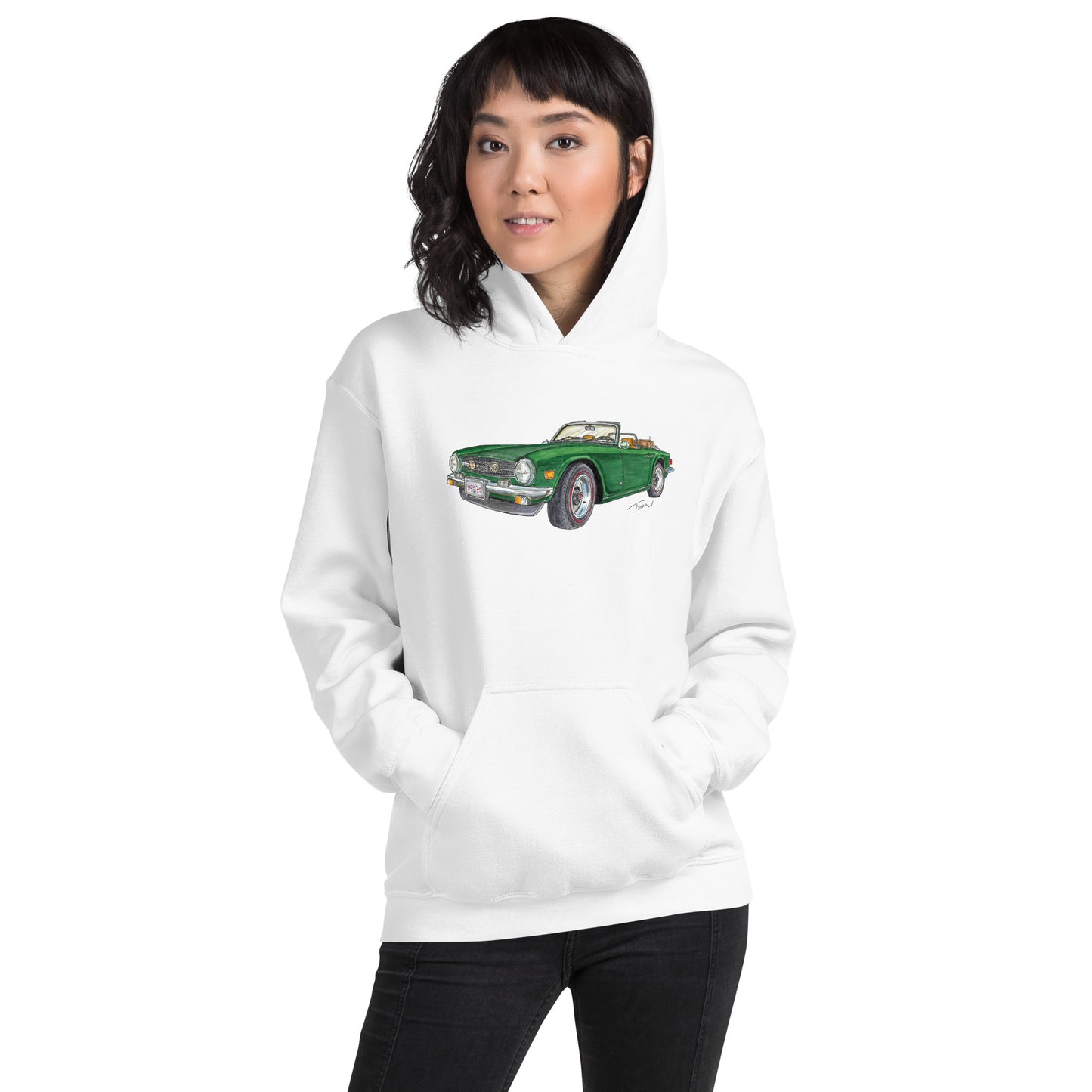 British 1975 T TR6 Green Unisex Hoodie