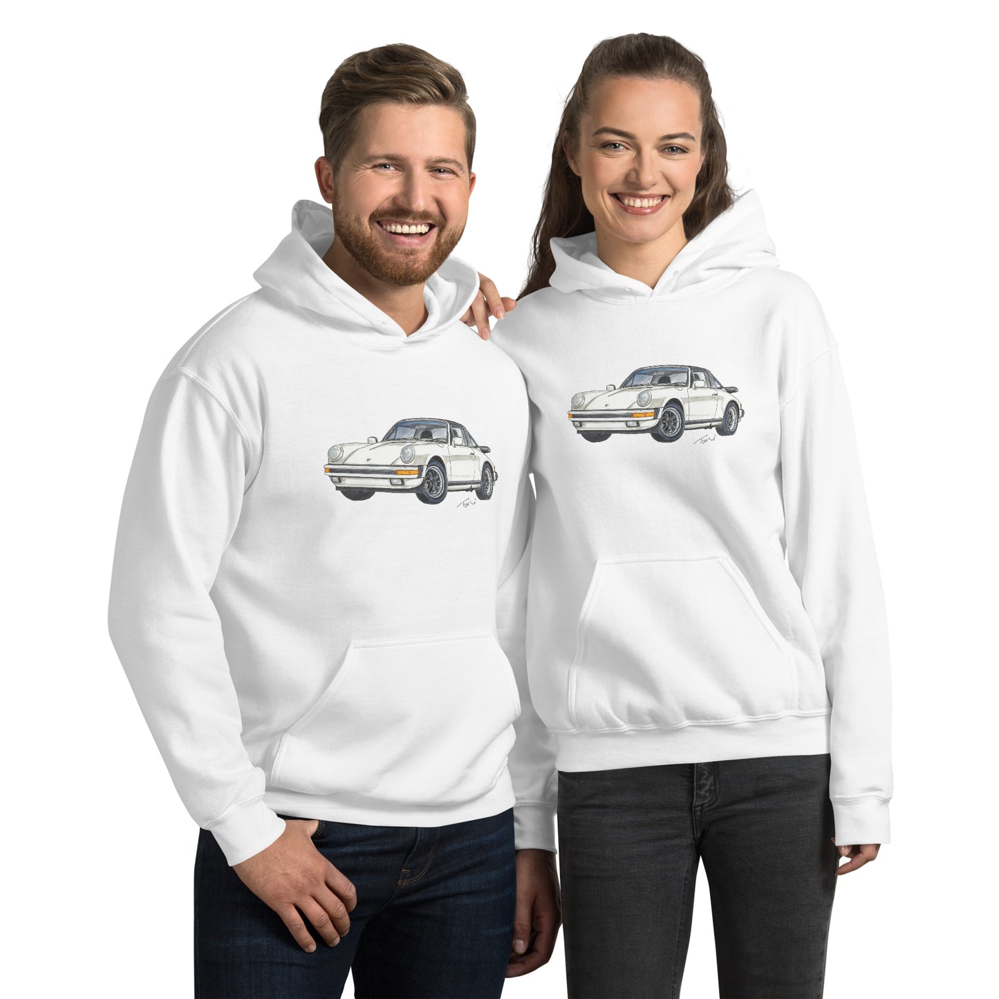 1986 911 Targa WhitevUnisex Hoodie