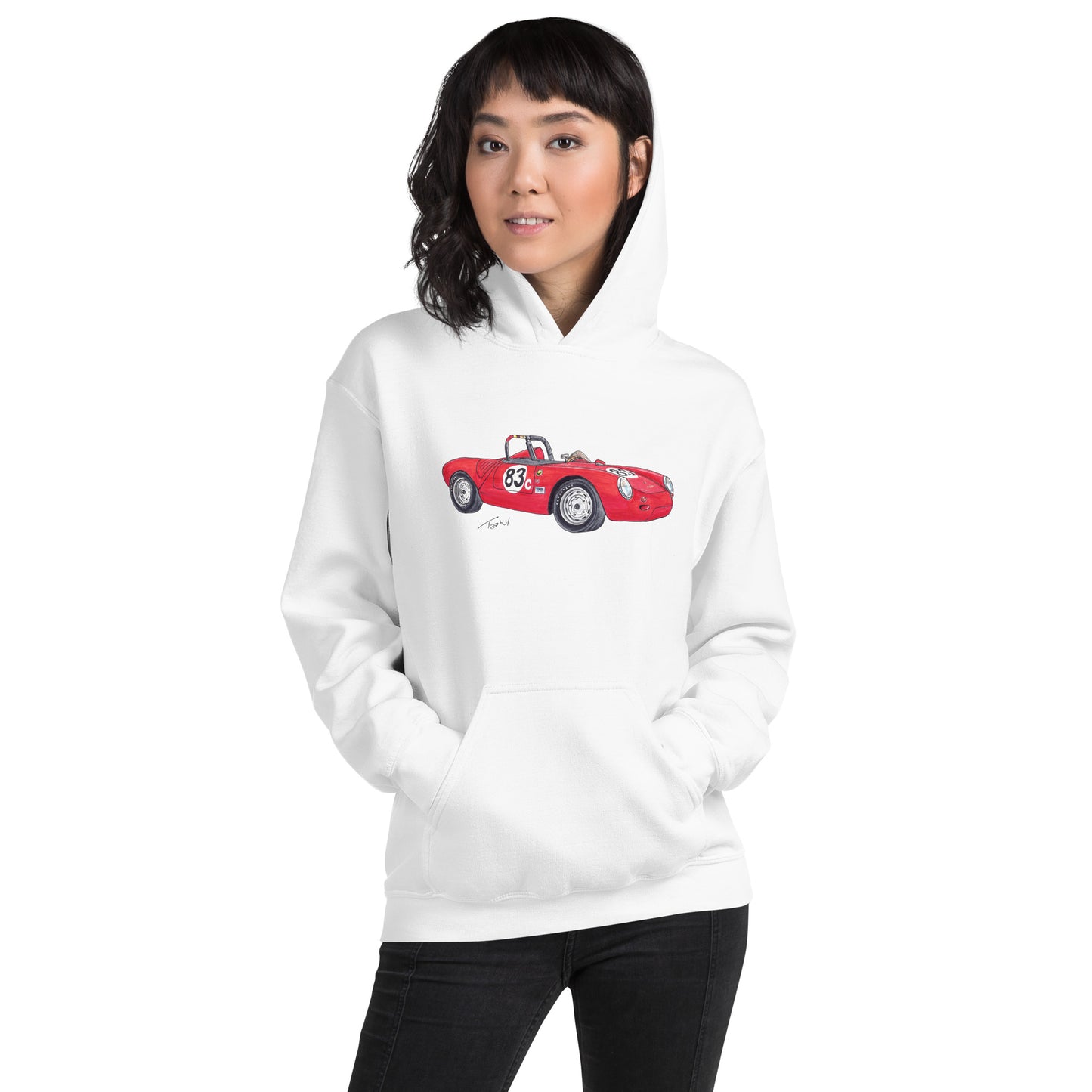 1955 P 550A Spyder Red Unisex Hoodie