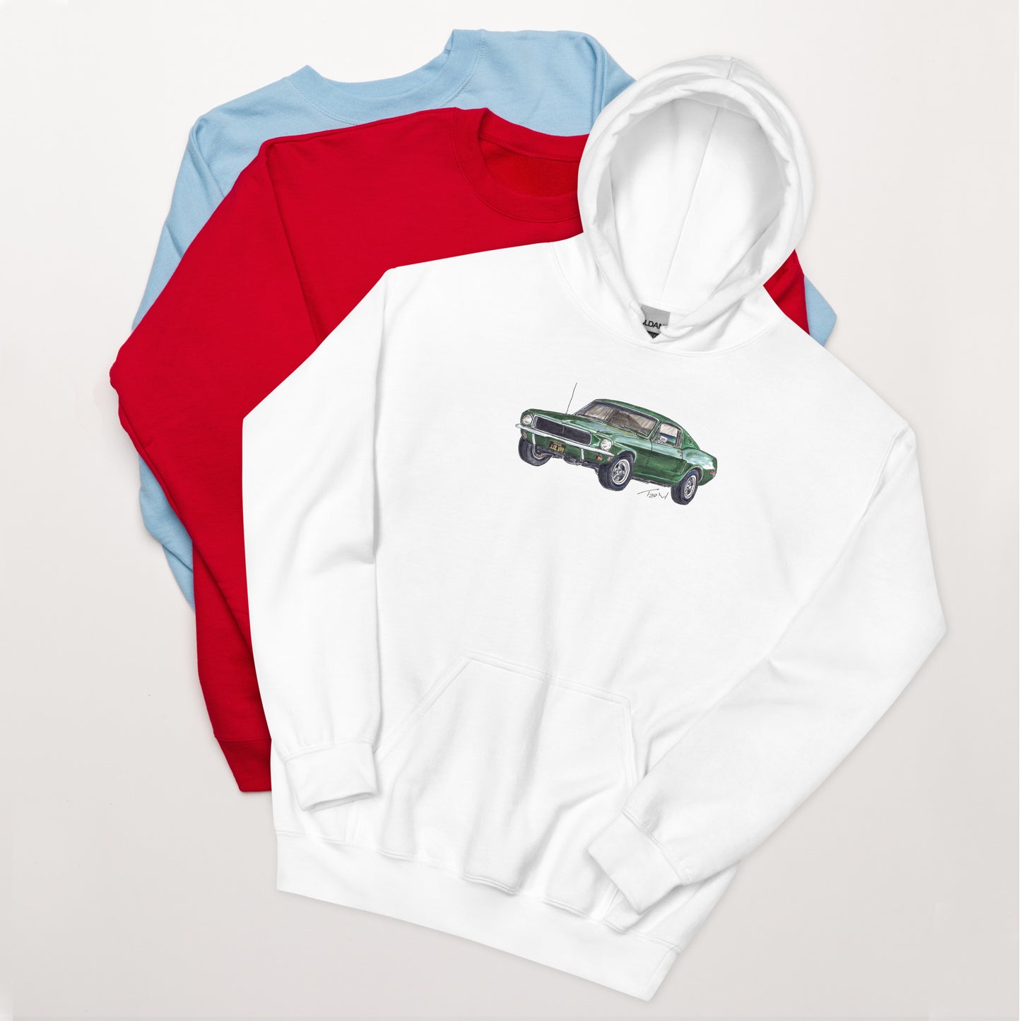 1968 B Mustang GT Green Unisex Hoodie