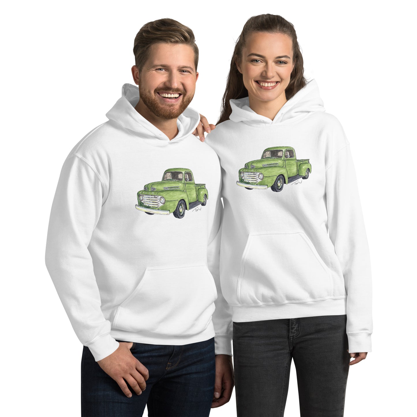 Vintage 1949 F Truck Green Unisex Hoodie