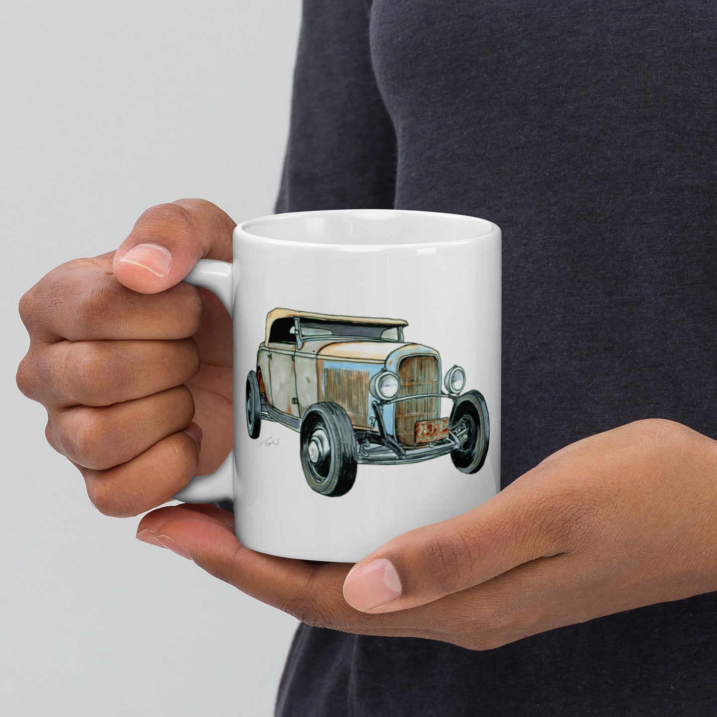 1932 F BF Roadster White glossy mug