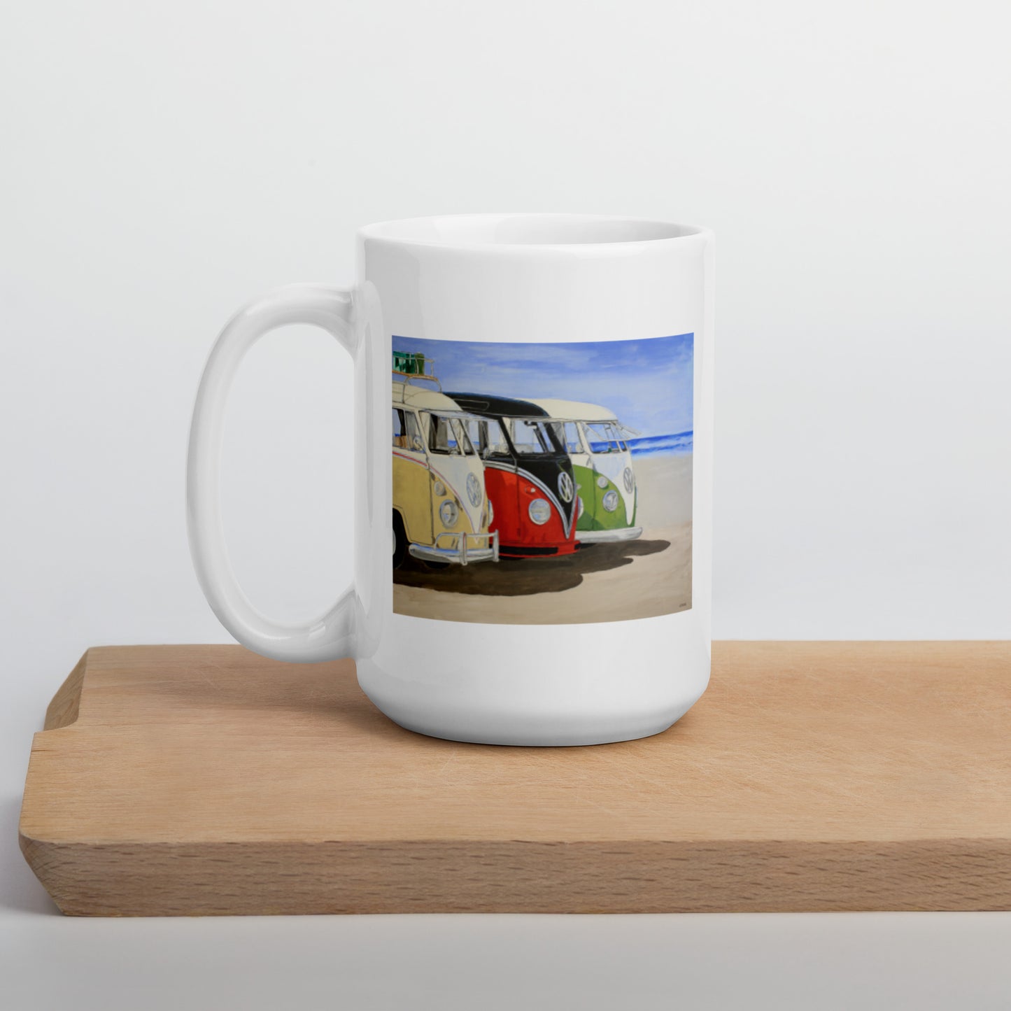 Dubs on the Beach White glossy mug