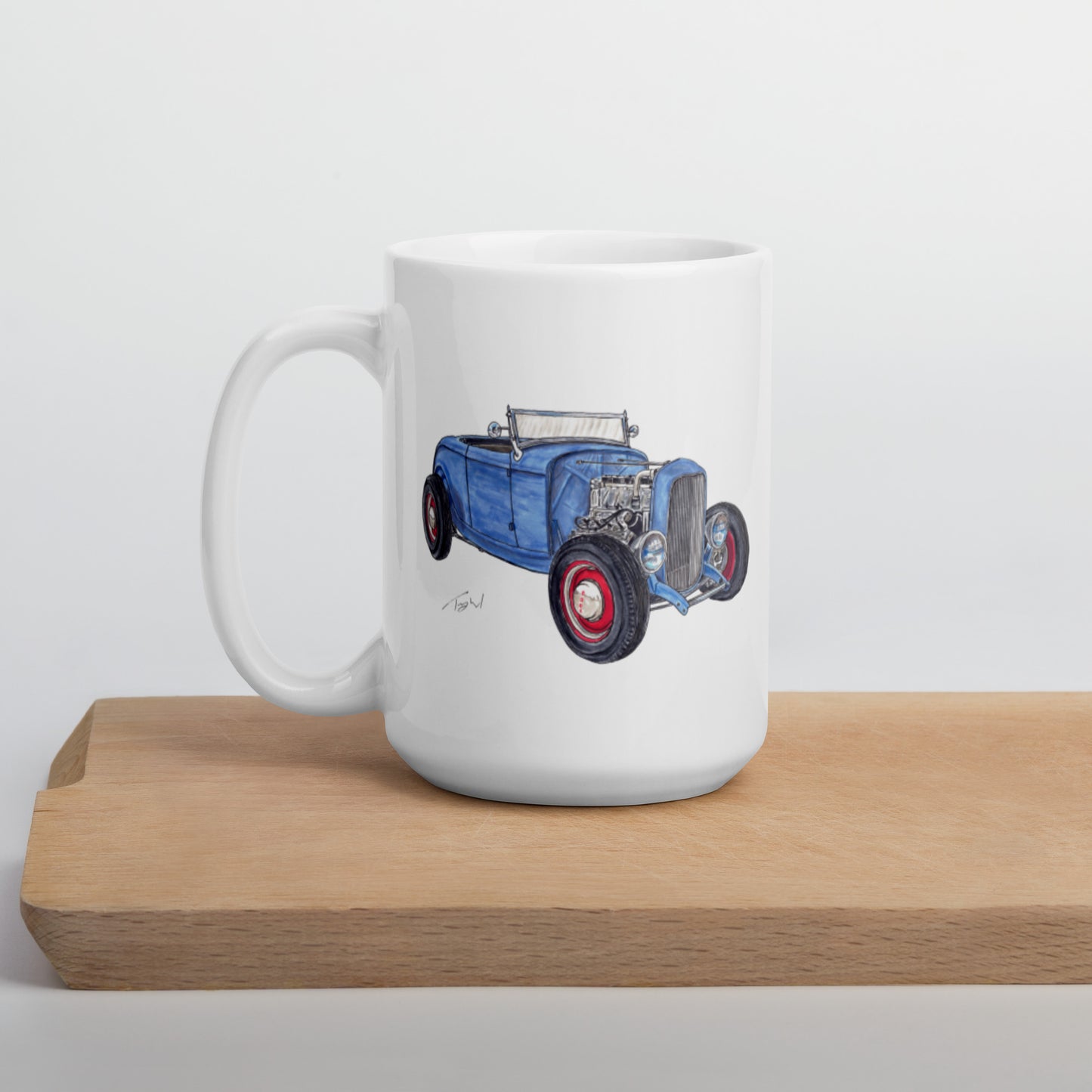 1932 F Roadster Flathead White glossy mug