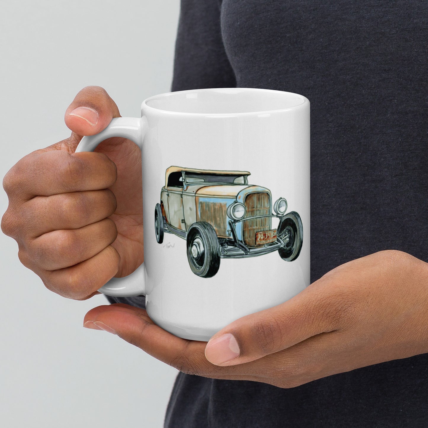 1932 F BF Roadster White glossy mug