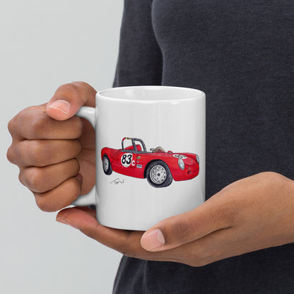 1955 P 550A Spyder Red White glossy mug