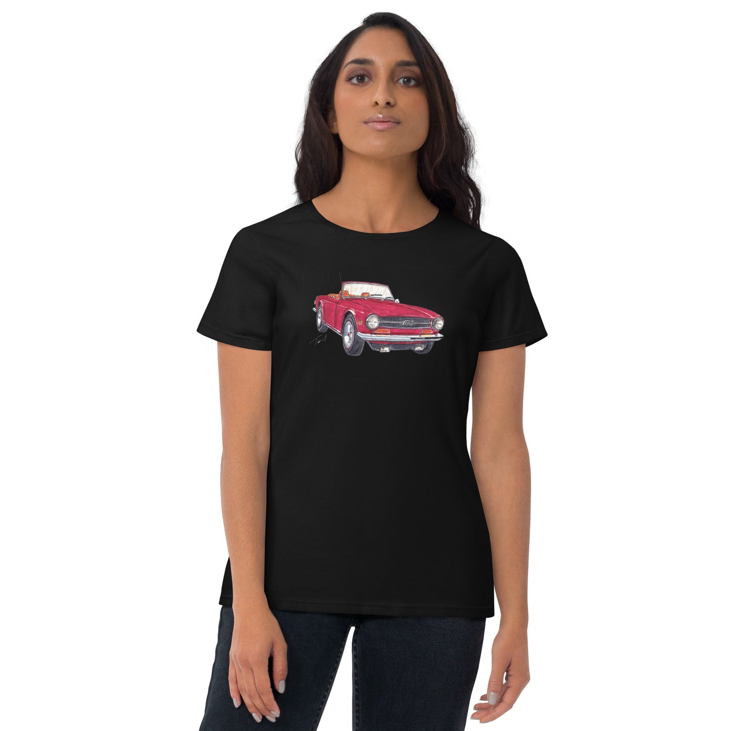 British TR6 Burgundy Women's short sleeve t-shirt