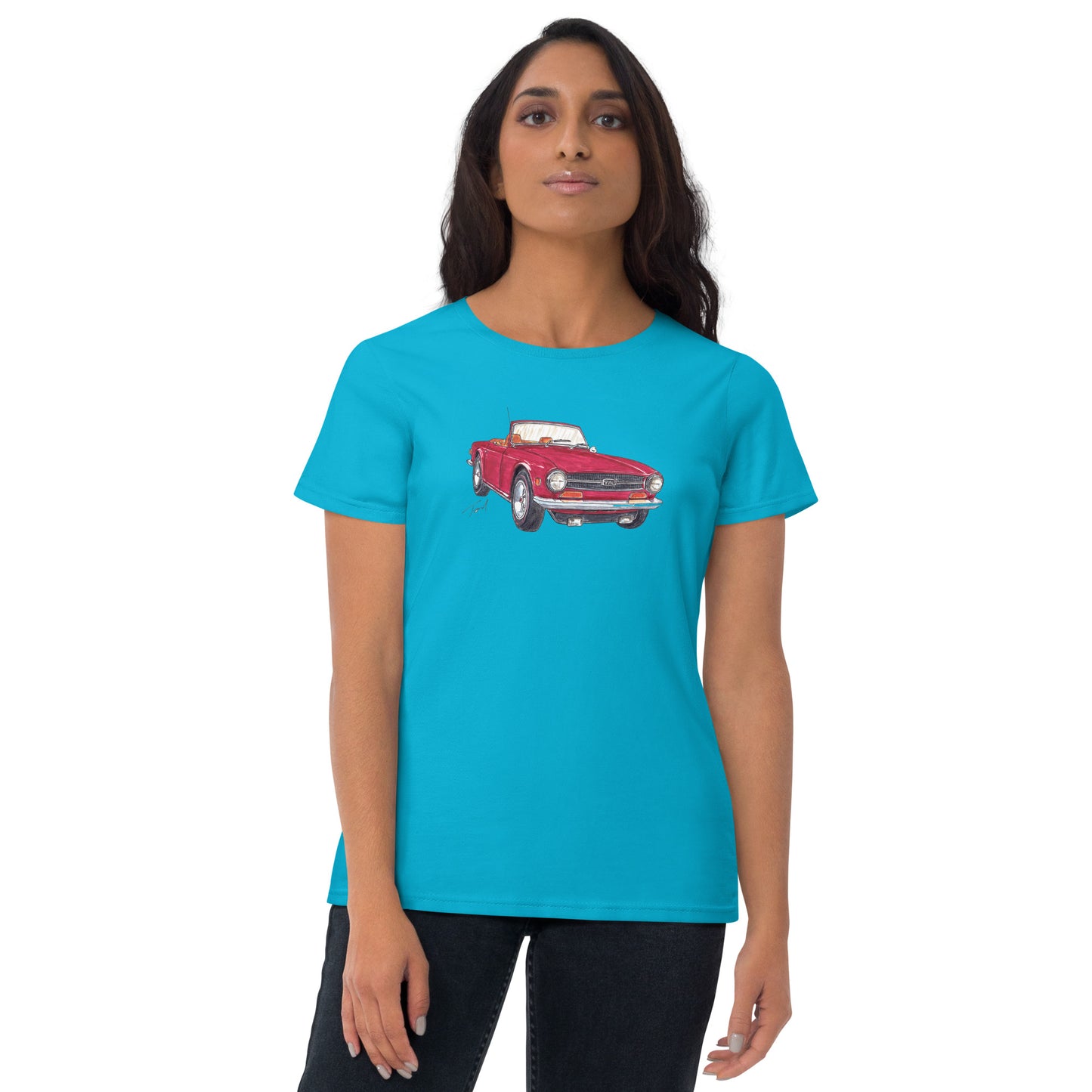 British TR6 Burgundy Women's short sleeve t-shirt