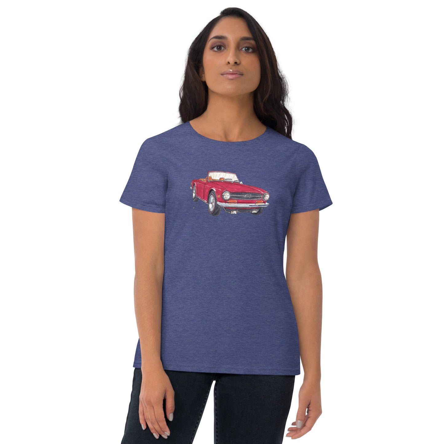 British TR6 Burgundy Women's short sleeve t-shirt