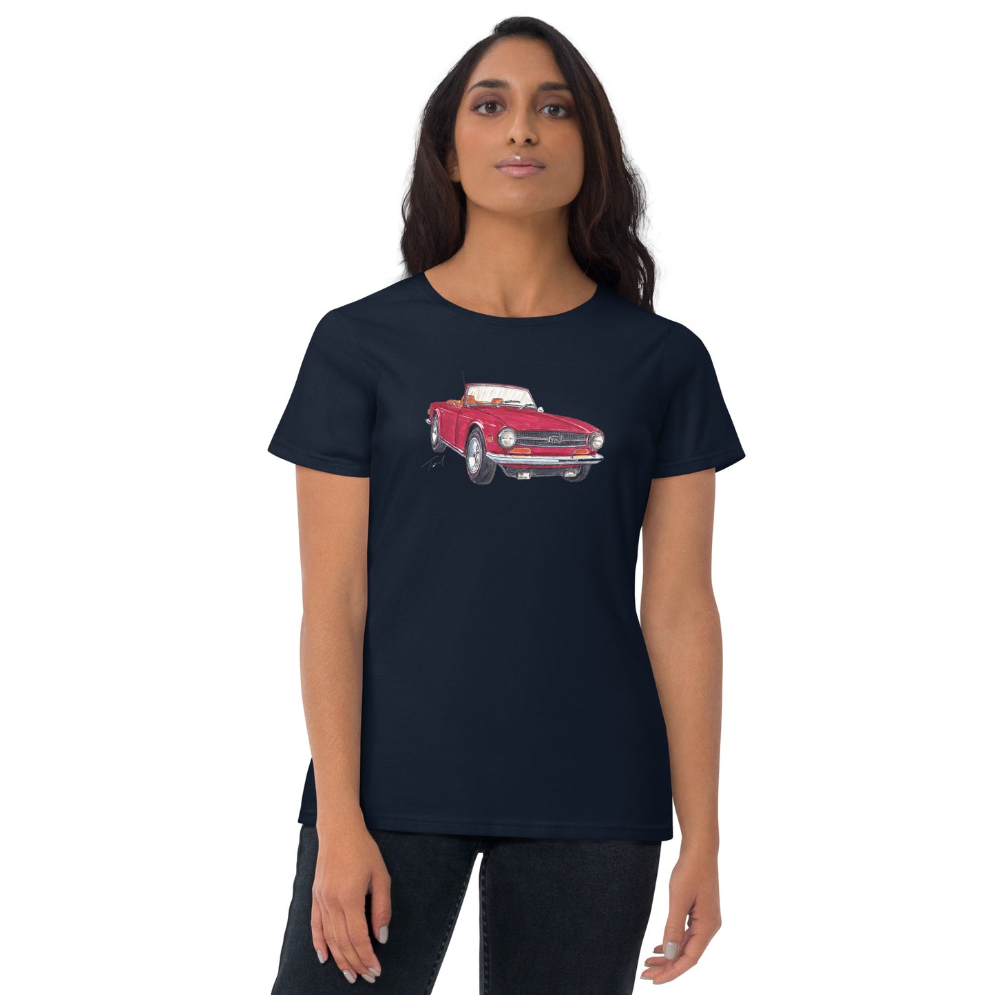 British TR6 Burgundy Women's short sleeve t-shirt