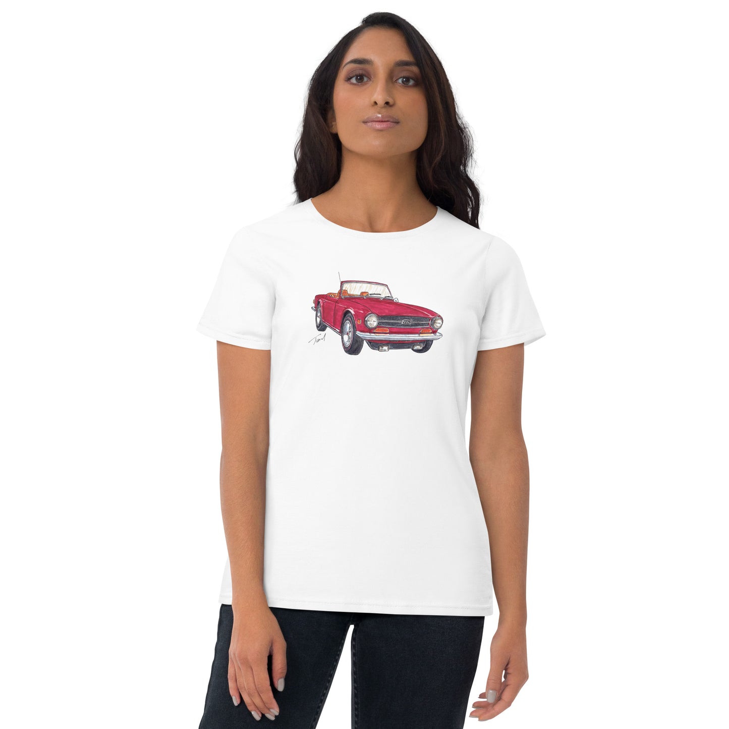 British TR6 Burgundy Women's short sleeve t-shirt