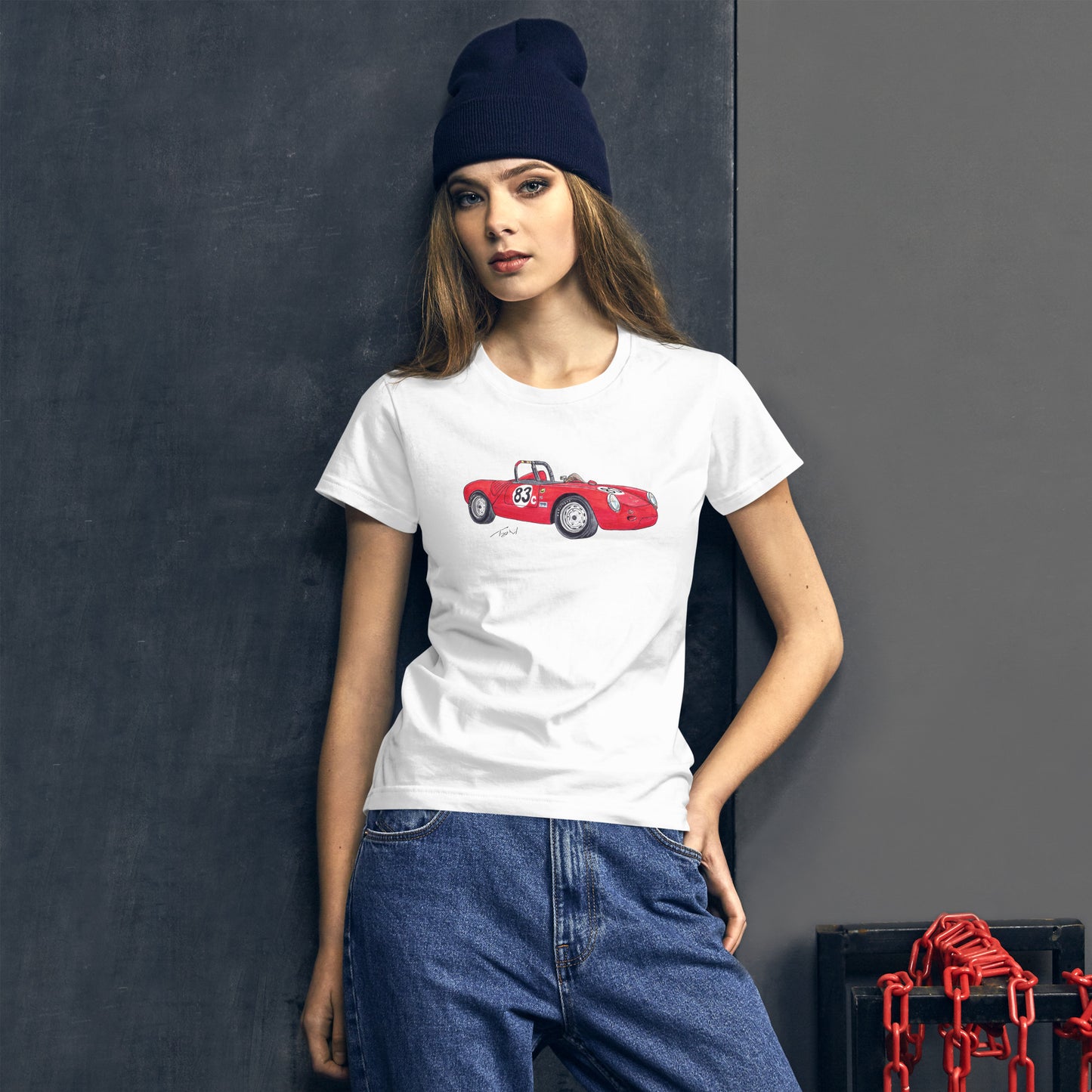 1955 P 550A Spyder Red Women's short sleeve t-shirt