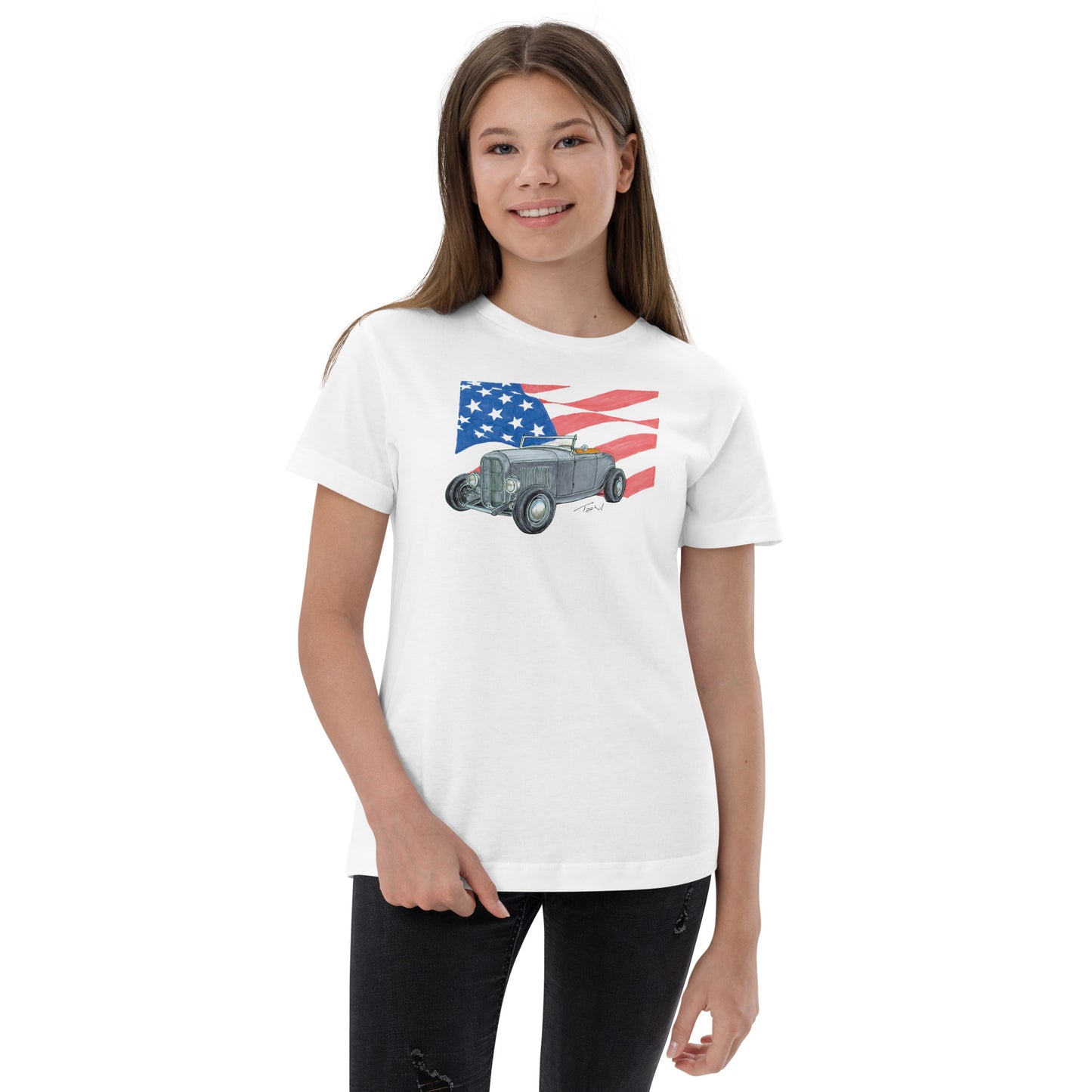 1932 F Roadster USA Flag Youth jersey t-shirt