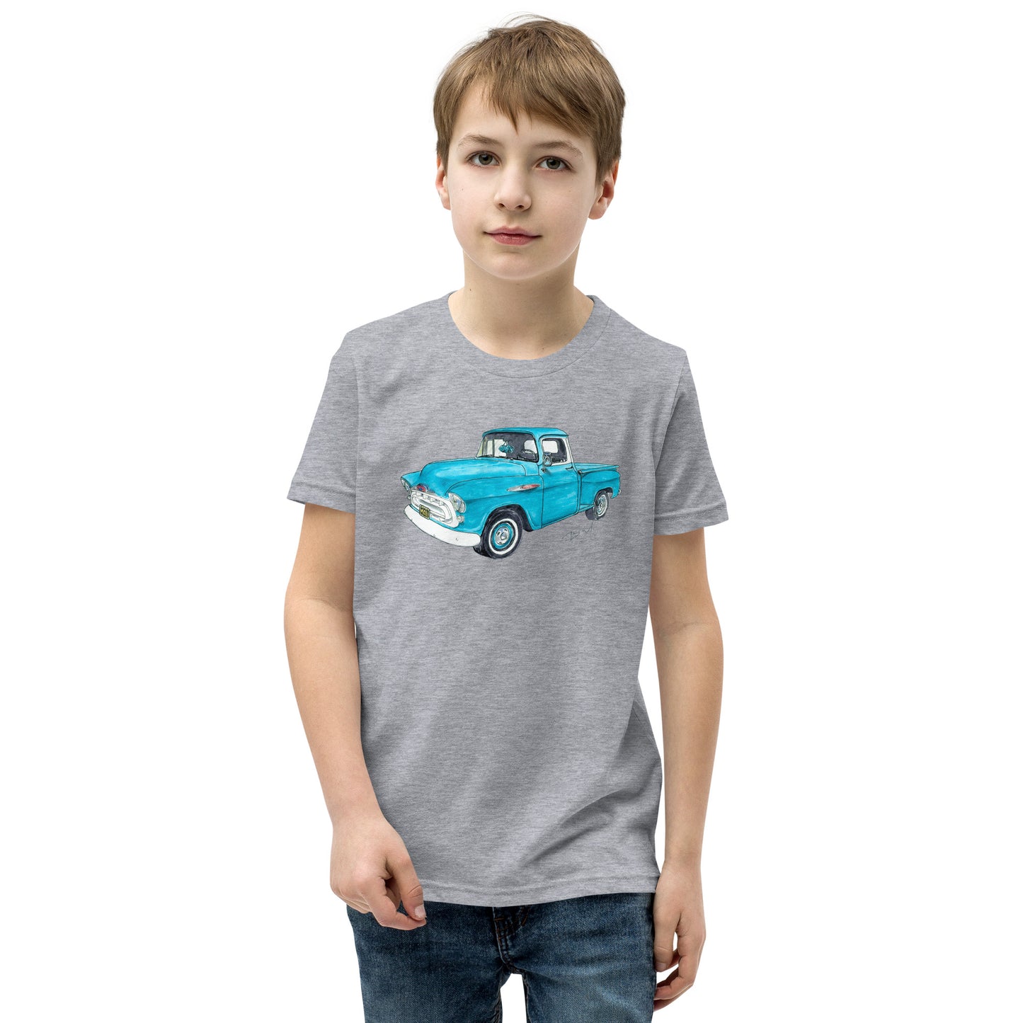 Vintage 1957 C Truck Blue Youth Short Sleeve T-Shirt