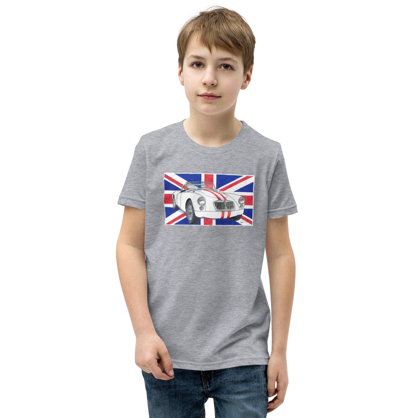 British 1962 MGA Union Jack Youth Short Sleeve T-Shirt