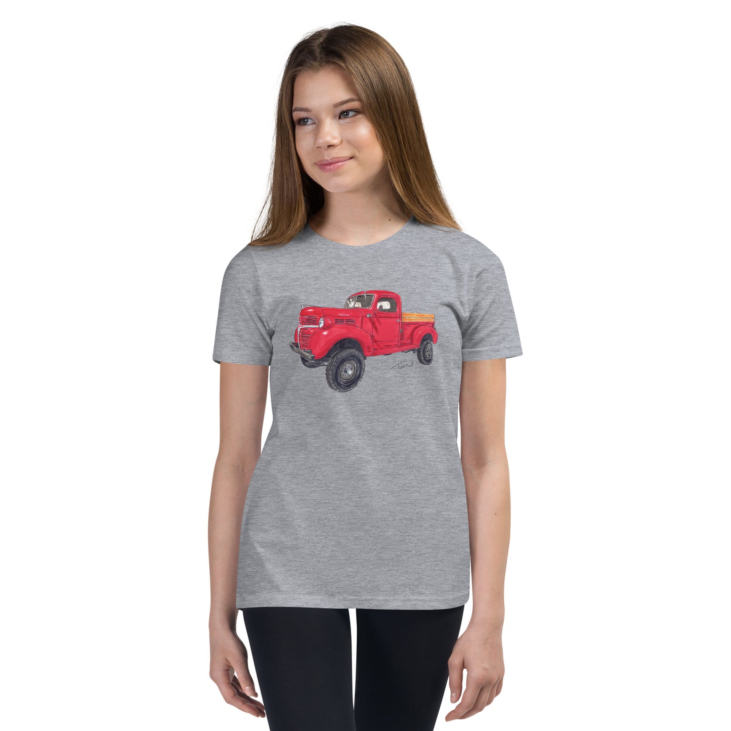 Vintage 1946 D Red Truck Youth Short Sleeve T-Shirt