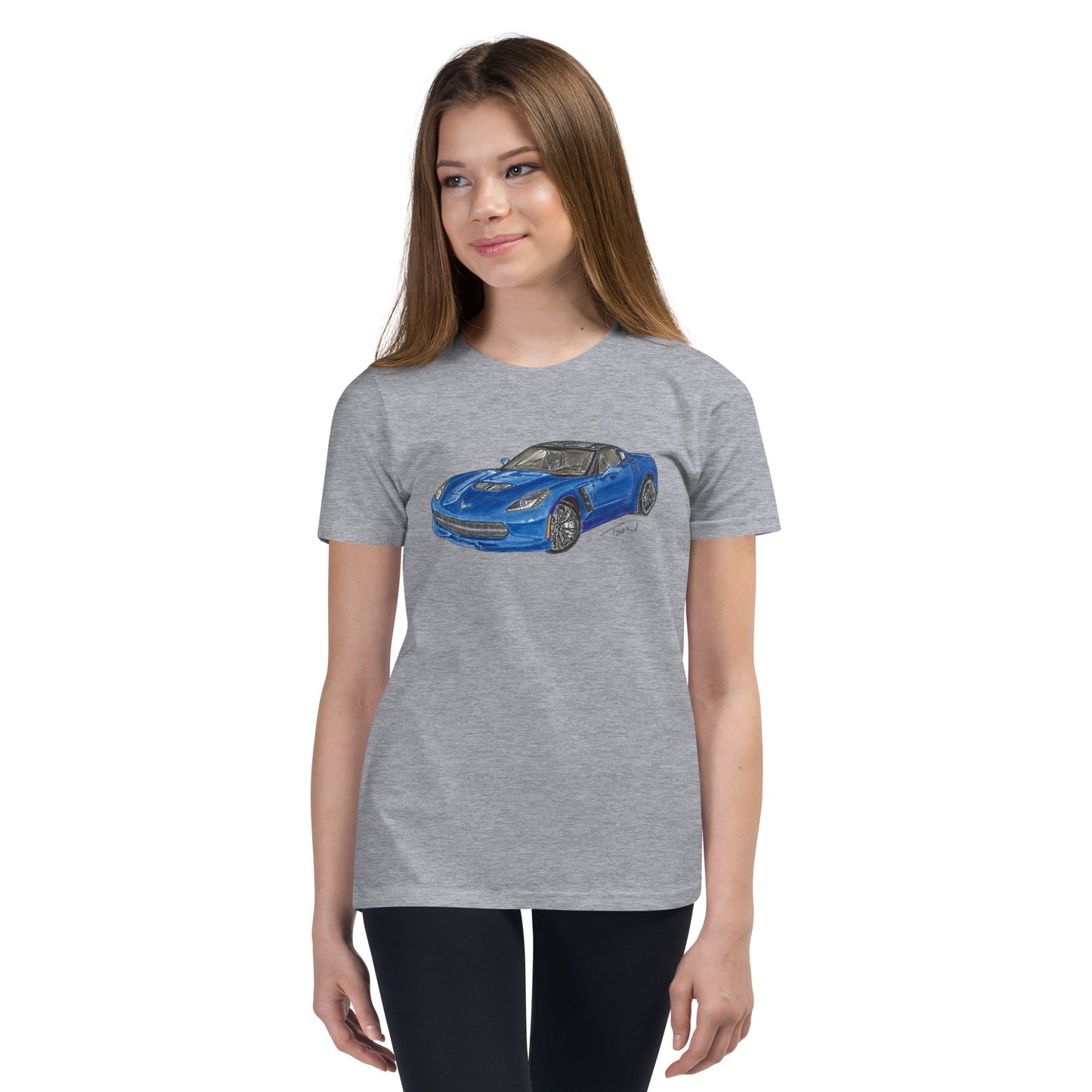 2015 C Stingray Blue Youth Short Sleeve T-Shirt