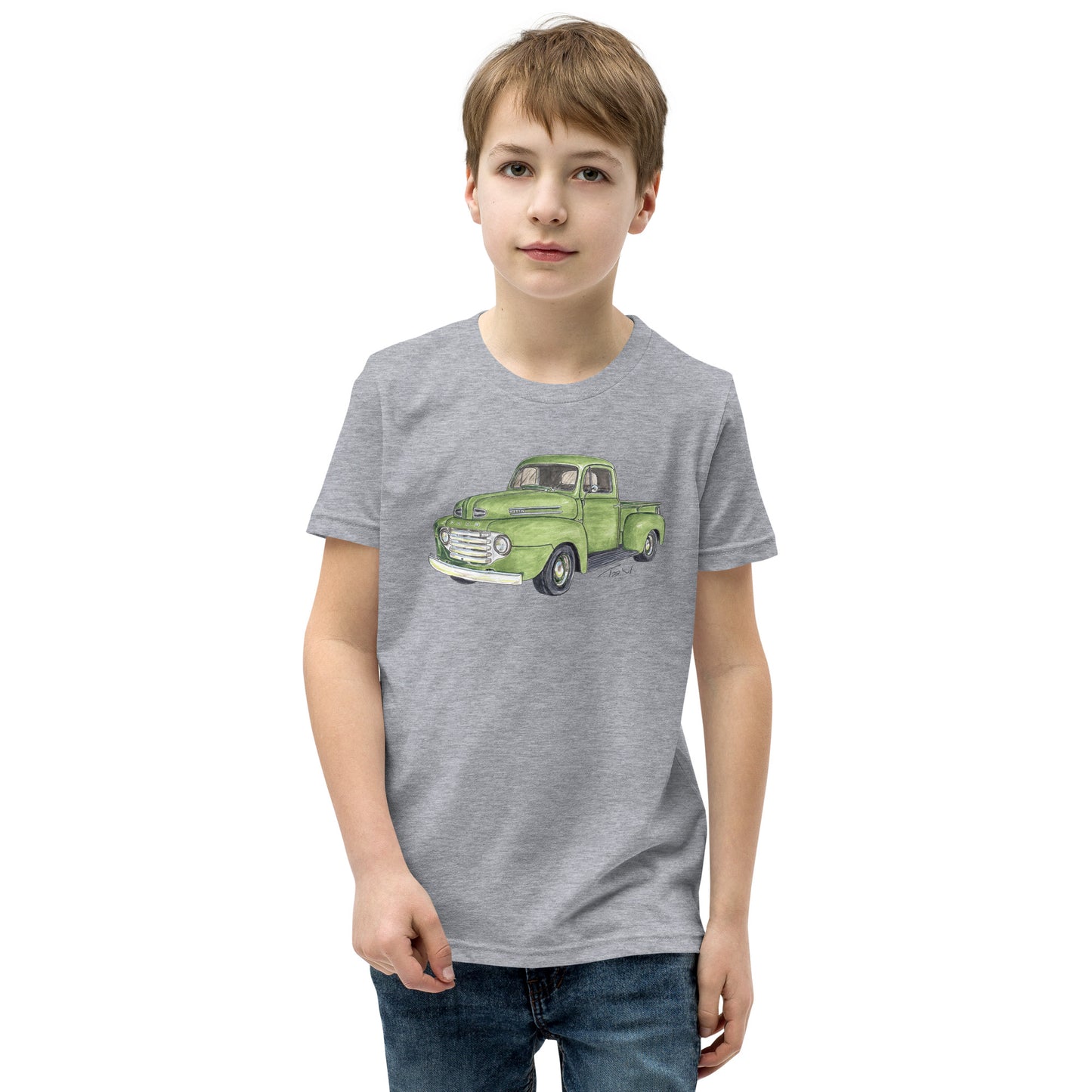 Vintage 1949 F Truck Green Youth Short Sleeve T-Shirt