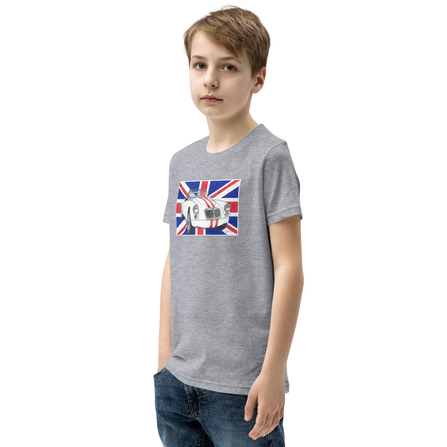 British 1962 MGA Union Jack Youth Short Sleeve T-Shirt