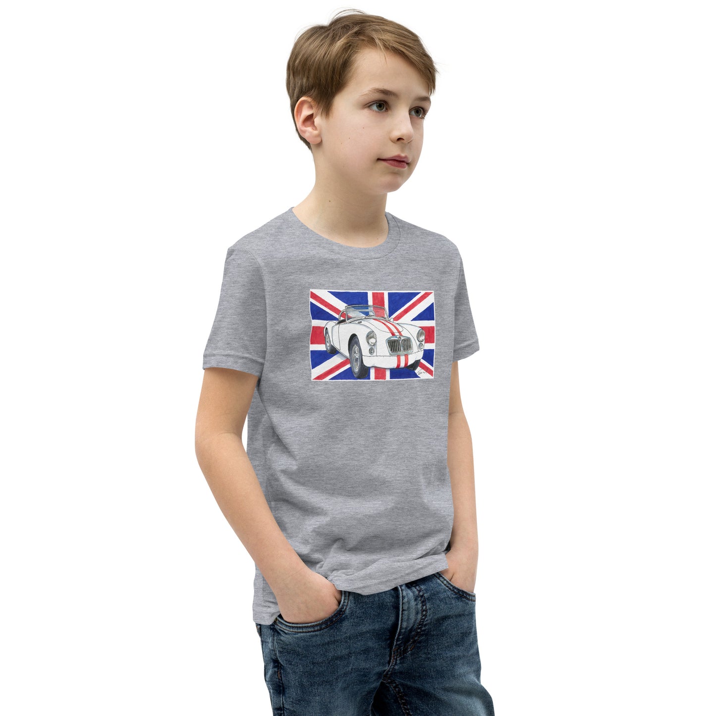 British 1962 MGA Union Jack Youth Short Sleeve T-Shirt