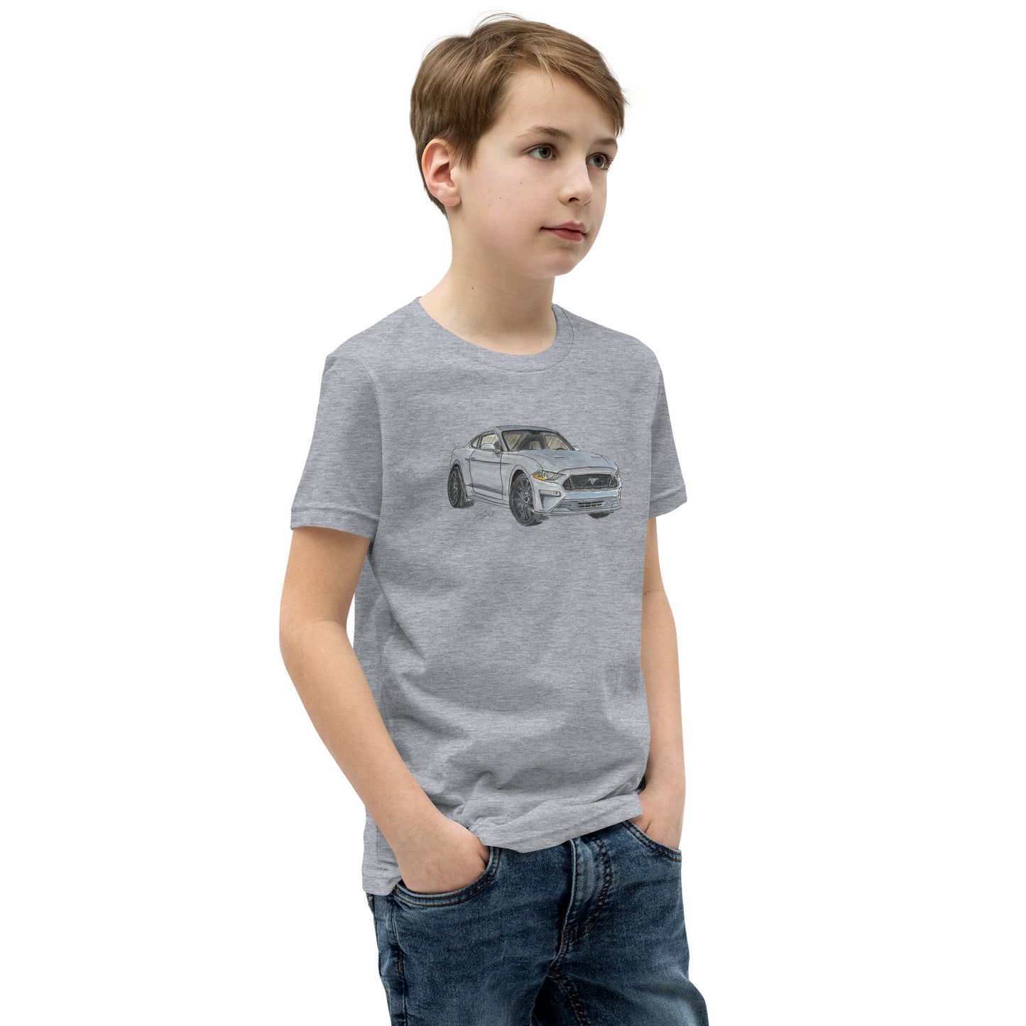 2021 FM GT350 Silver Youth Short Sleeve T-Shirt