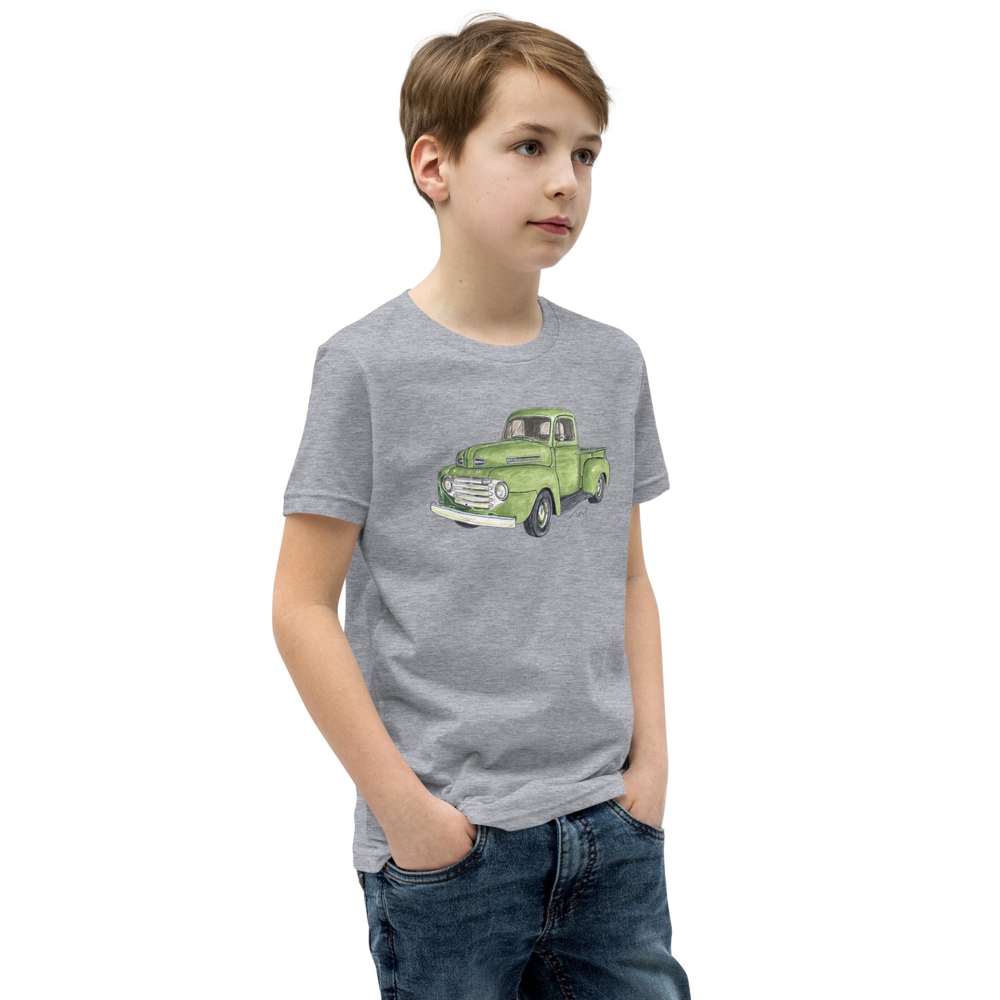 Vintage 1949 F Truck Green Youth Short Sleeve T-Shirt