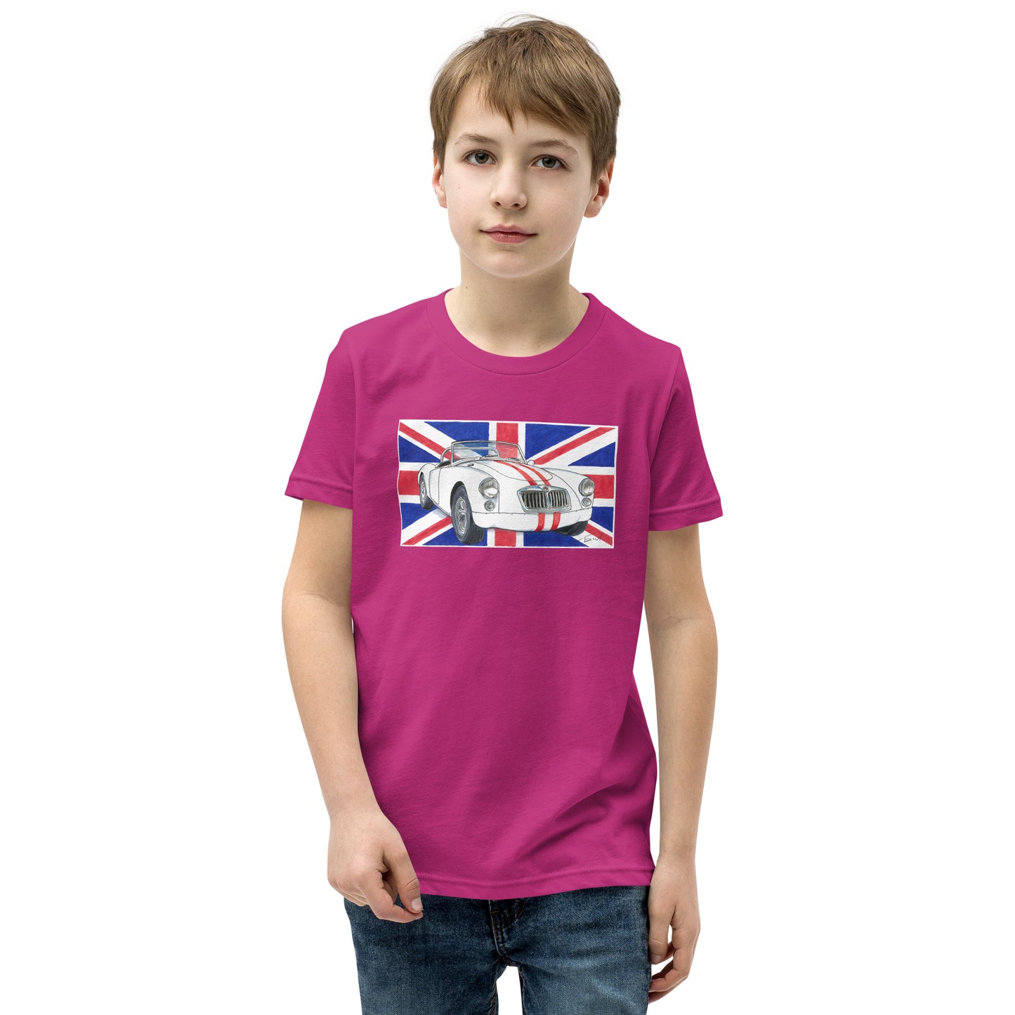 British 1962 MGA Union Jack Youth Short Sleeve T-Shirt