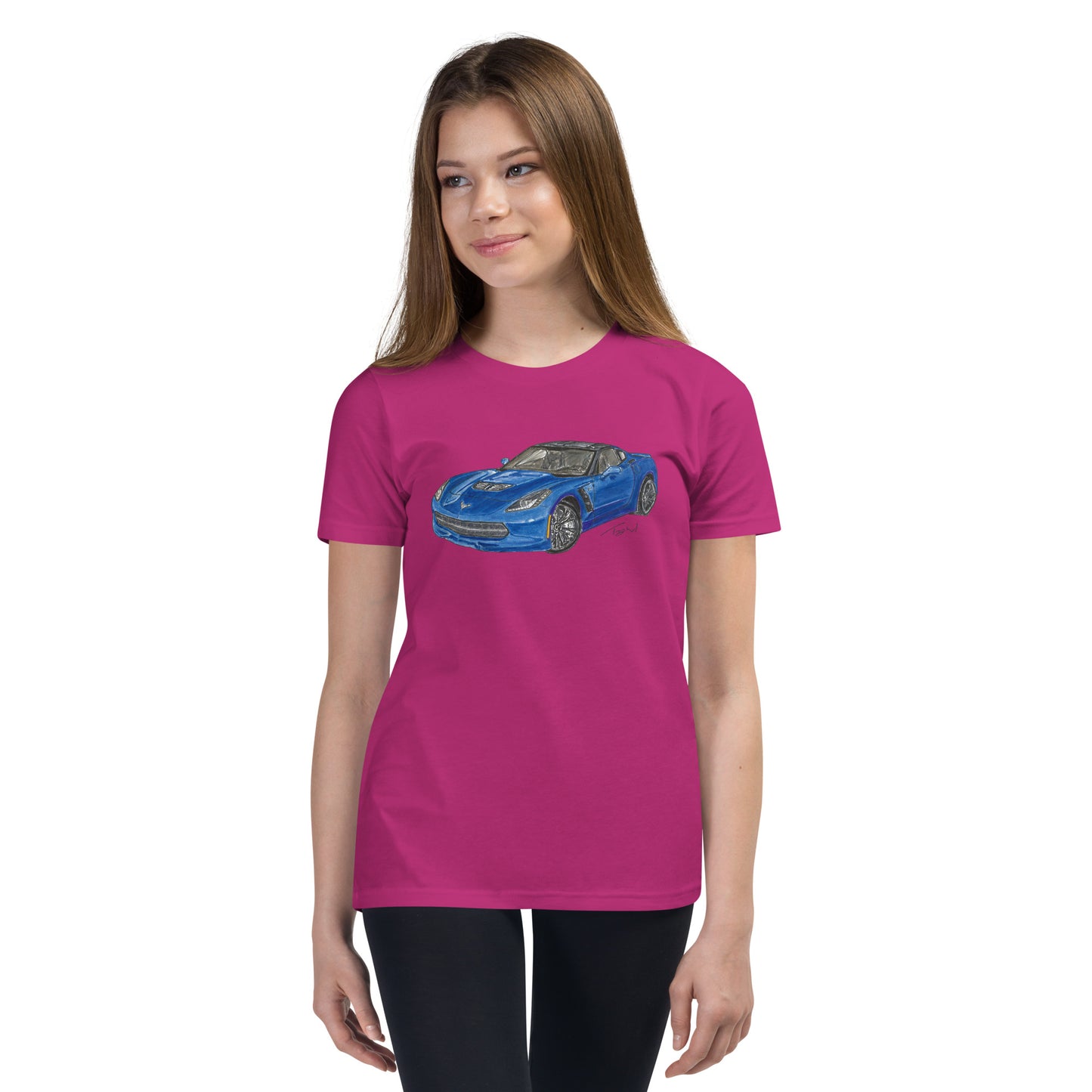 2015 C Stingray Blue Youth Short Sleeve T-Shirt