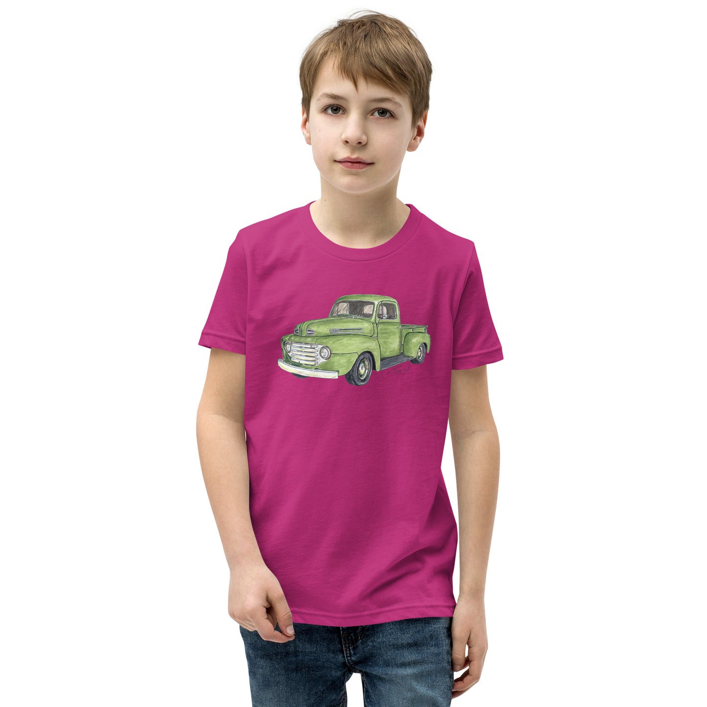 Vintage 1949 F Truck Green Youth Short Sleeve T-Shirt