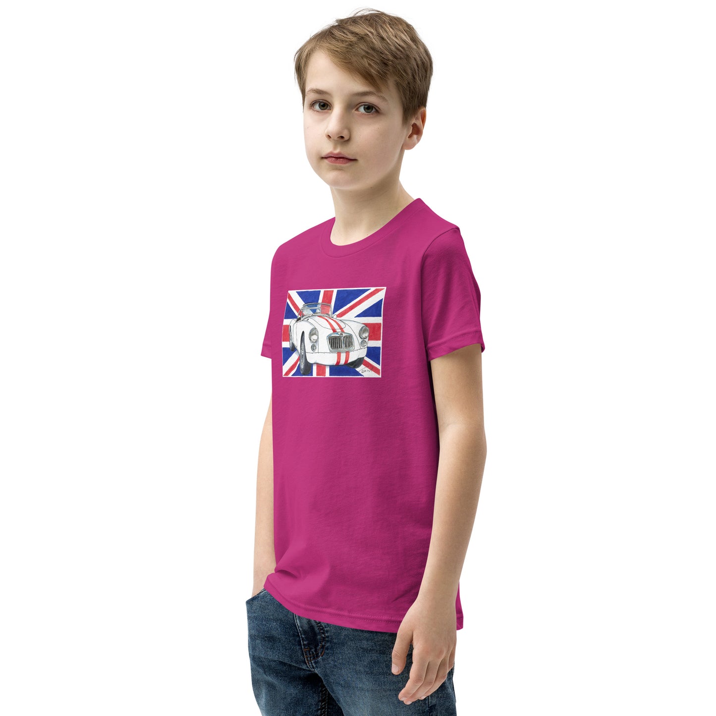 British 1962 MGA Union Jack Youth Short Sleeve T-Shirt