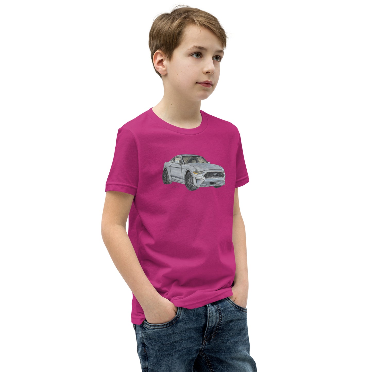 2021 FM GT350 Silver Youth Short Sleeve T-Shirt