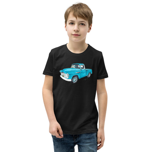 Vintage 1957 C Truck Blue Youth Short Sleeve T-Shirt