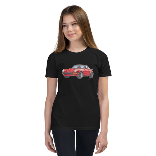 1975 911 Targa Red Youth Short Sleeve T-Shirt