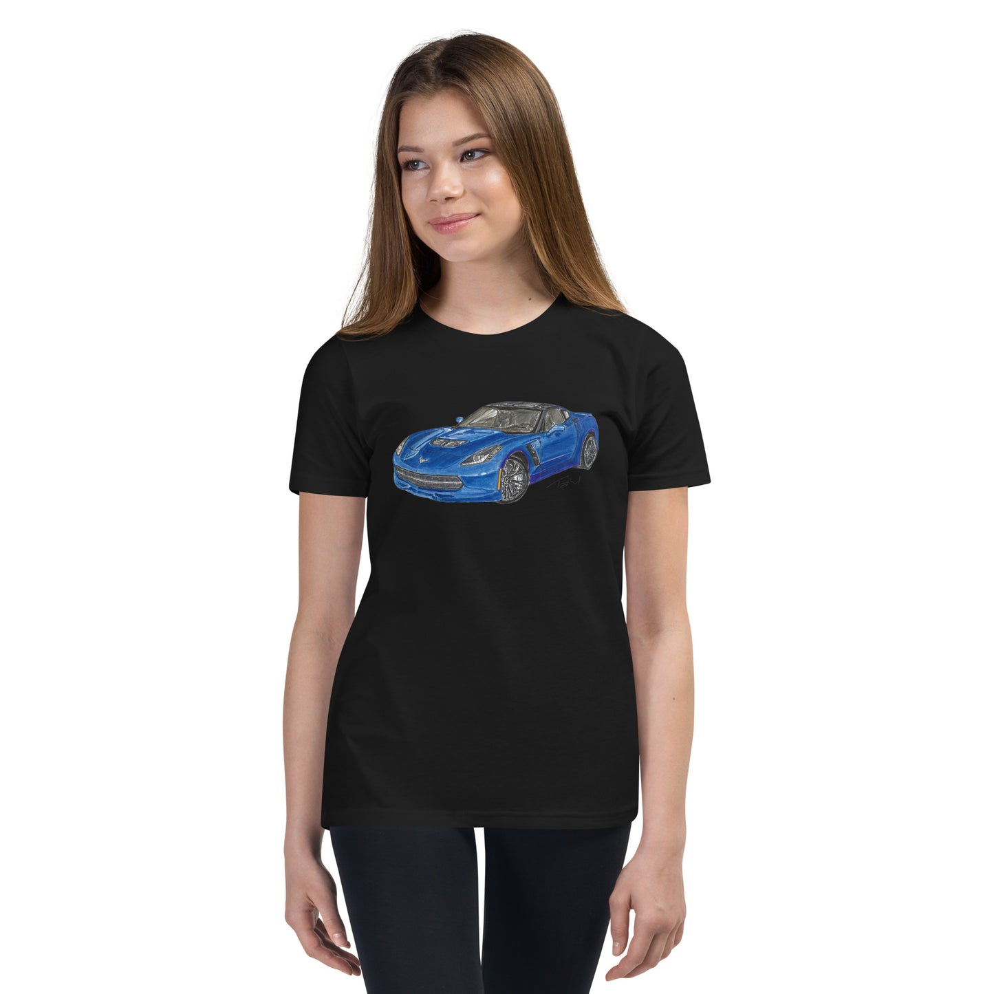 2015 C Stingray Blue Youth Short Sleeve T-Shirt