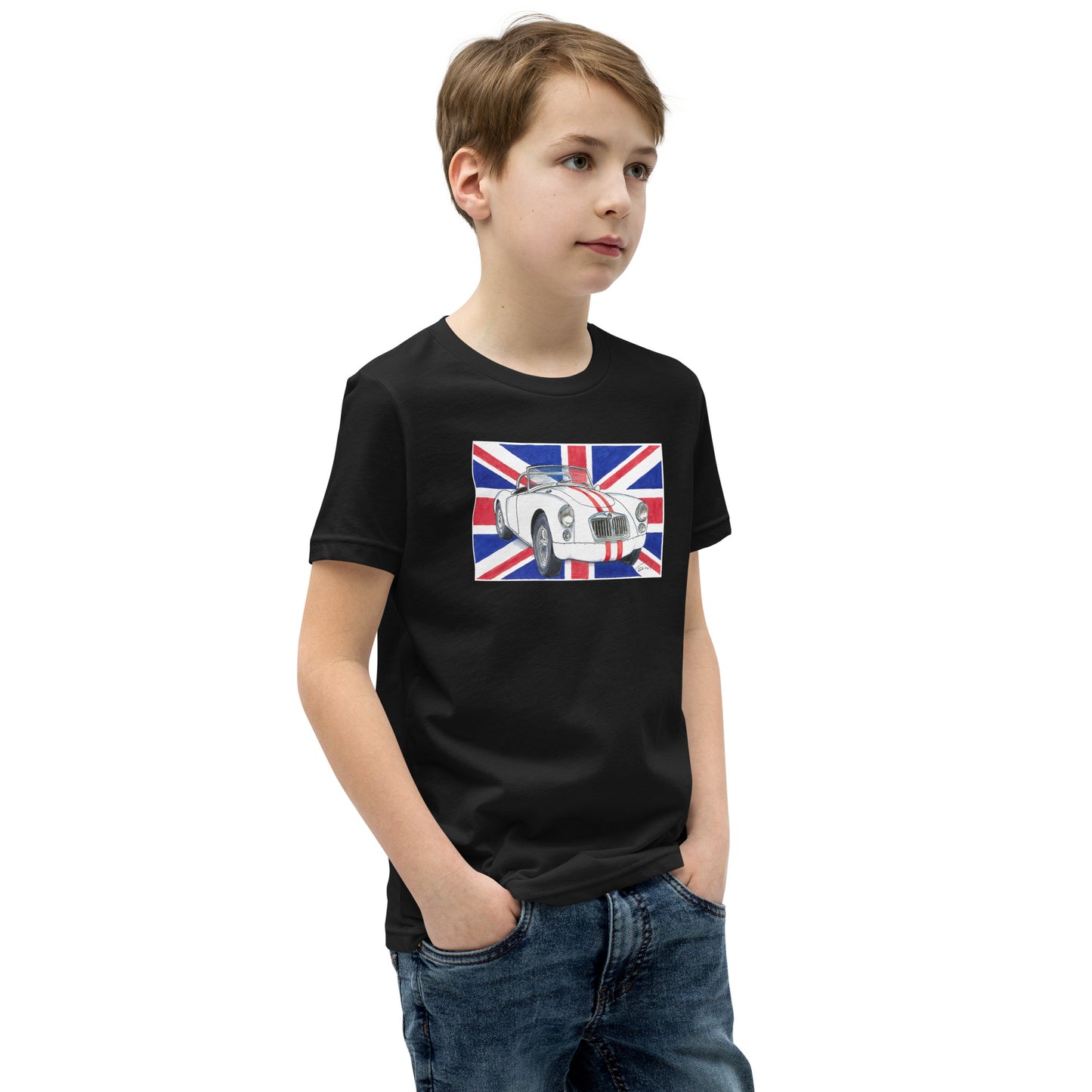 British 1962 MGA Union Jack Youth Short Sleeve T-Shirt