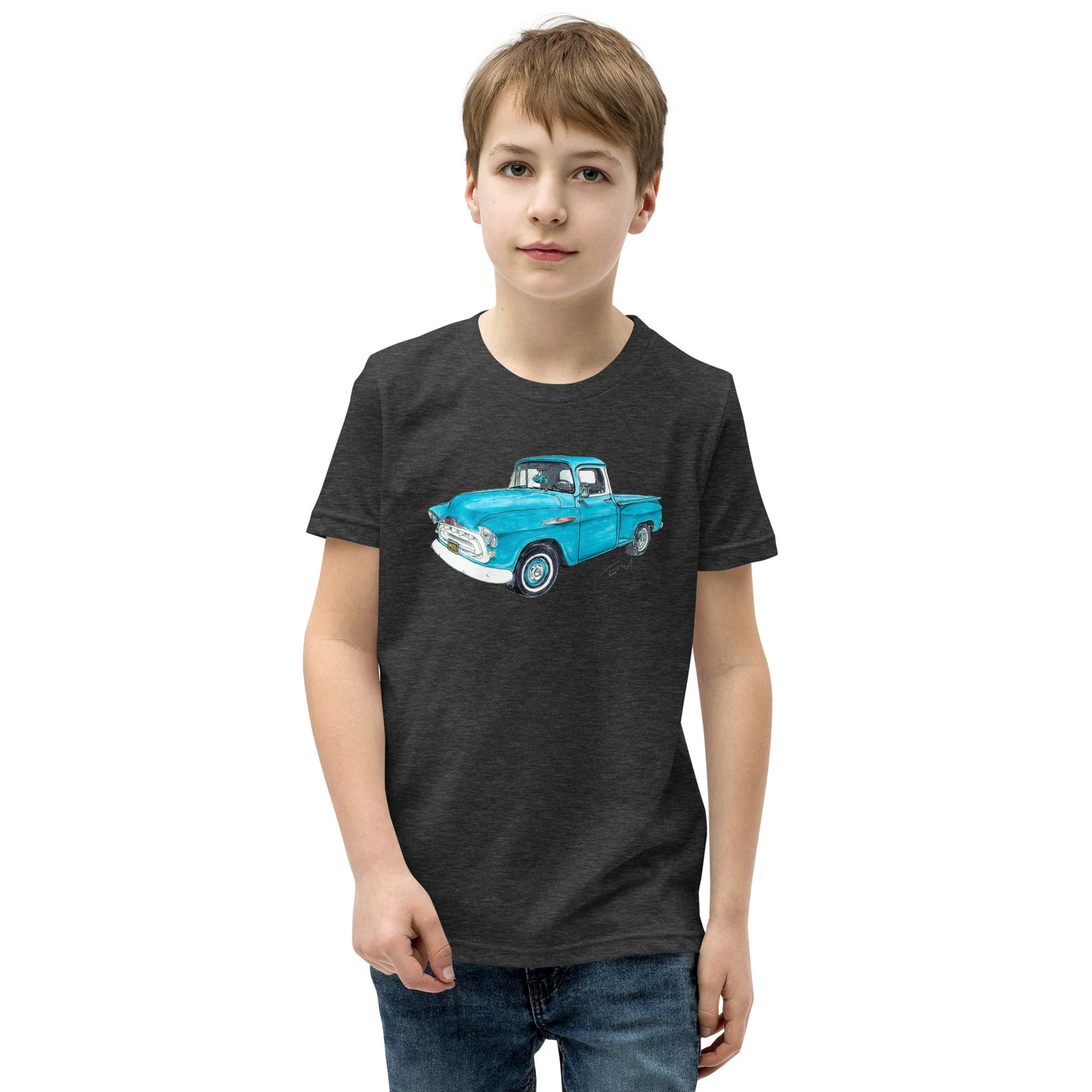 Vintage 1957 C Truck Blue Youth Short Sleeve T-Shirt