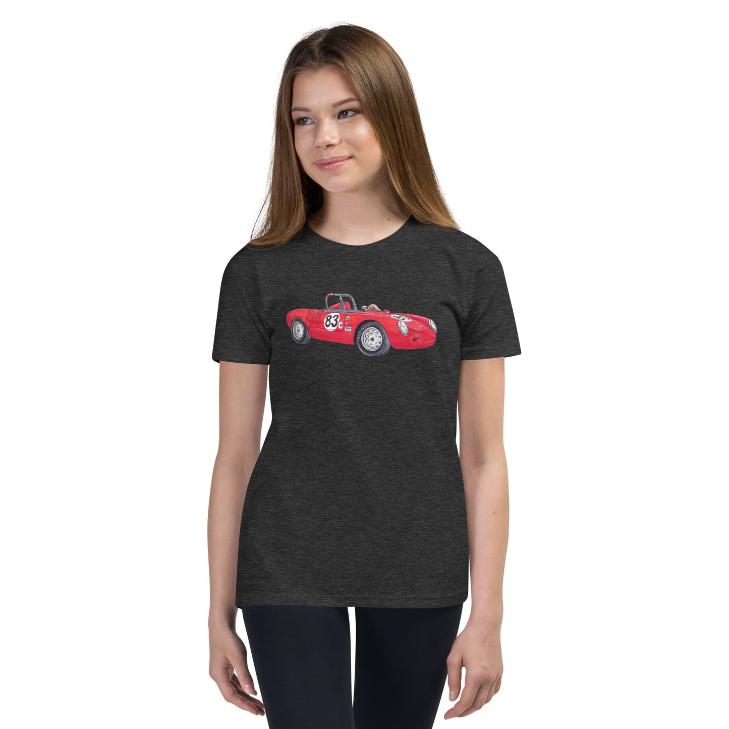 1955 P 550A Spyder Red Youth Short Sleeve T-Shirt