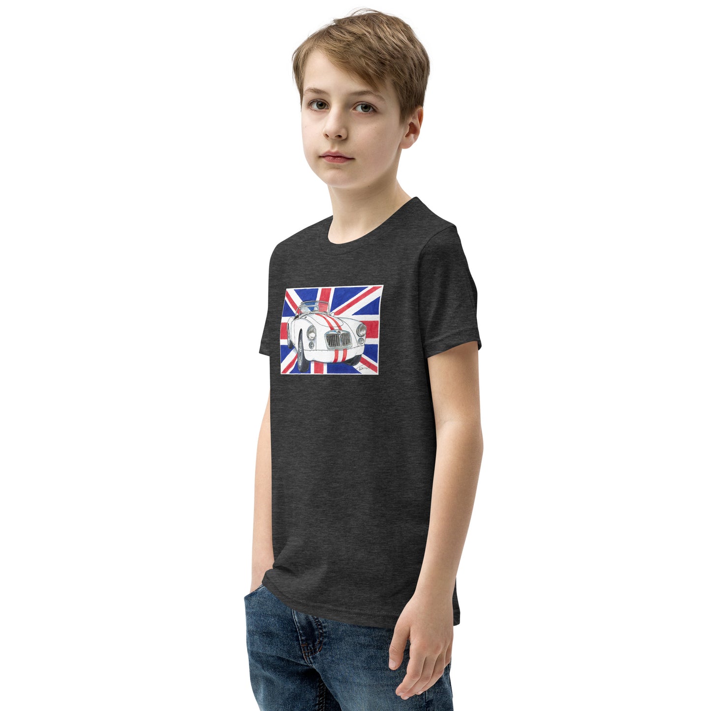 British 1962 MGA Union Jack Youth Short Sleeve T-Shirt